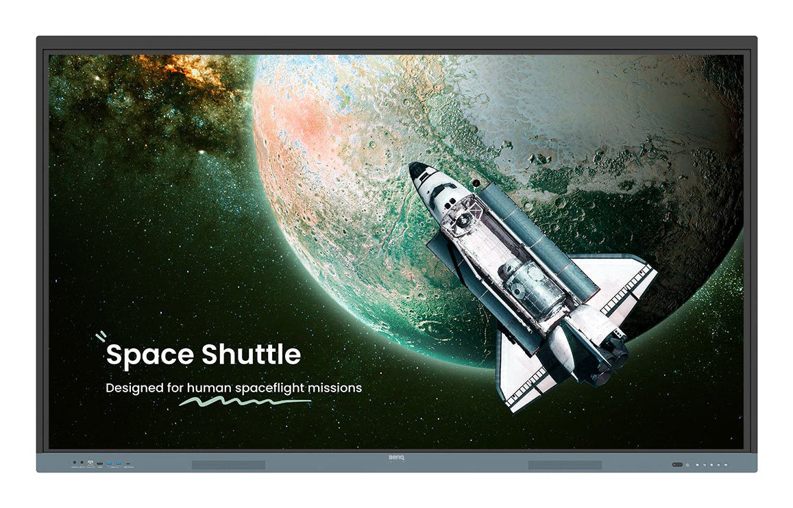 BenQ RE7504 Écran plat interactif 190,5 cm (75") 450 cd/m² 4K Ultra HD Noir, Gris Écran tactile Intégré dans le processeur Android 9H.F9FTK.DE4