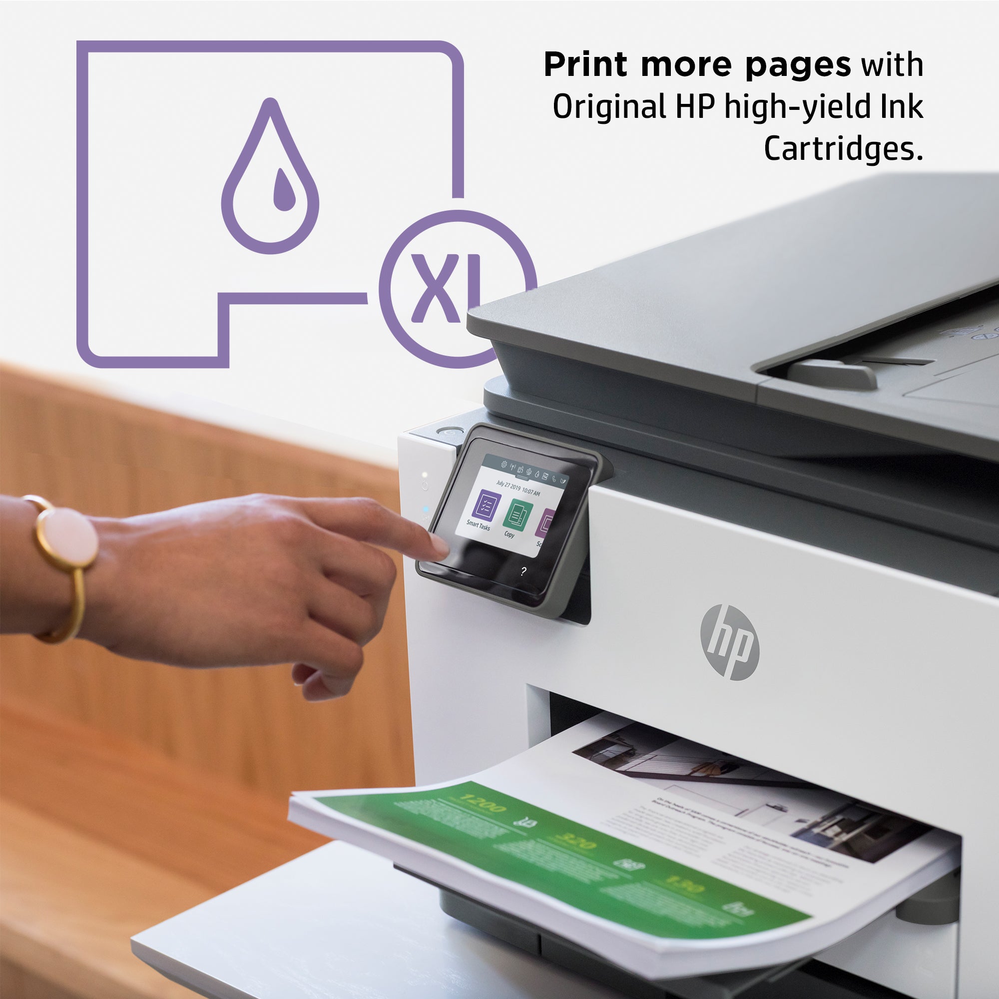 HP OfficeJet Pro 9022e Sans fil All-in-One Couleur Imprimante, Instant Ink; Impression recto-verso 226Y0B#629