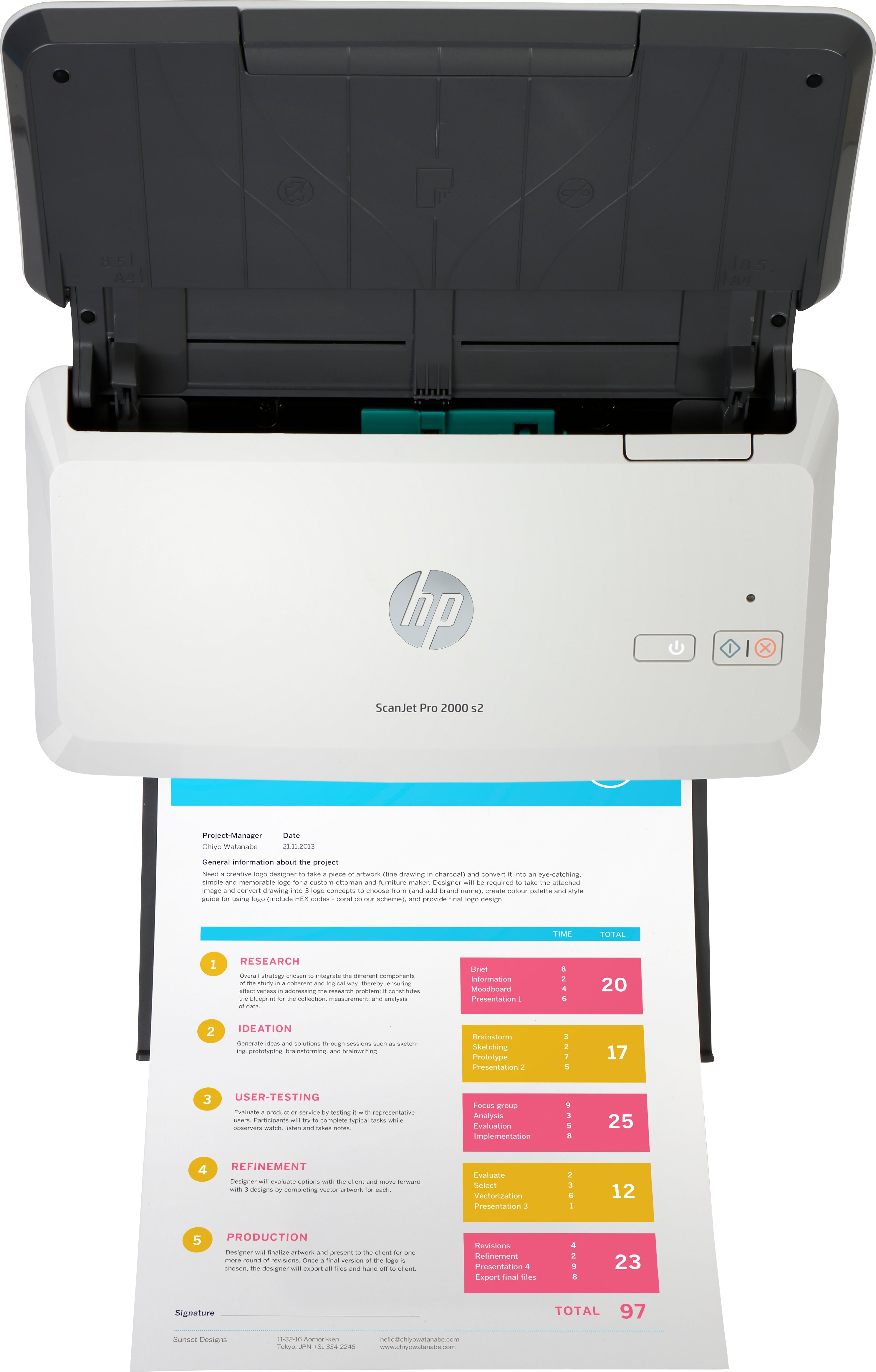HP Scanjet Pro 2000 s2 Sheet-feed Scanner Alimentation papier de scanner 600 x 600 DPI A4 Noir, Blanc