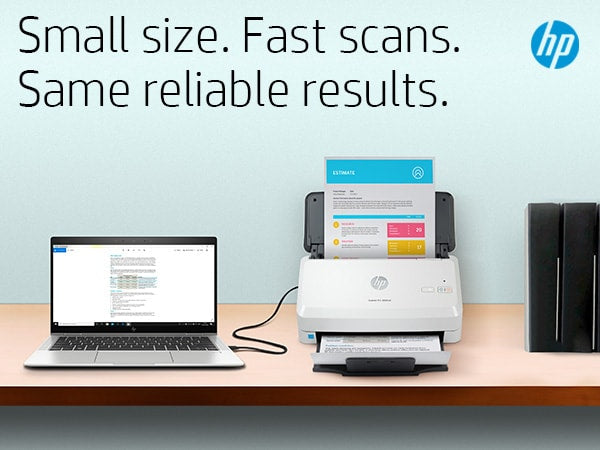 HP Scanjet Pro 3000 s4 Alimentation papier de scanner 600 x 600 DPI A4 Noir, Blanc