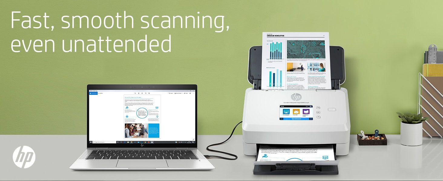 HP Scanjet Enterprise Flow N7000 Alimentation feuille à feuille de scanner 600 x 600 DPI A4 Blanc