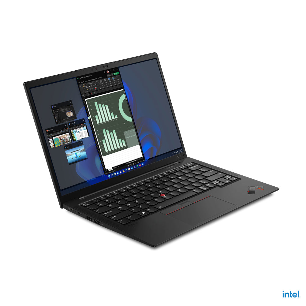 Lenovo ThinkPad X1 Carbon Gen 10 Intel® Core™ i7 i7-1255U Ordinateur portable 35,6 cm (14") WUXGA 16 Go LPDDR5-SDRAM 512 Go SSD Wi-Fi 6E (802.11ax) Windows 11 Pro Allemand Noir 21CB009SGE