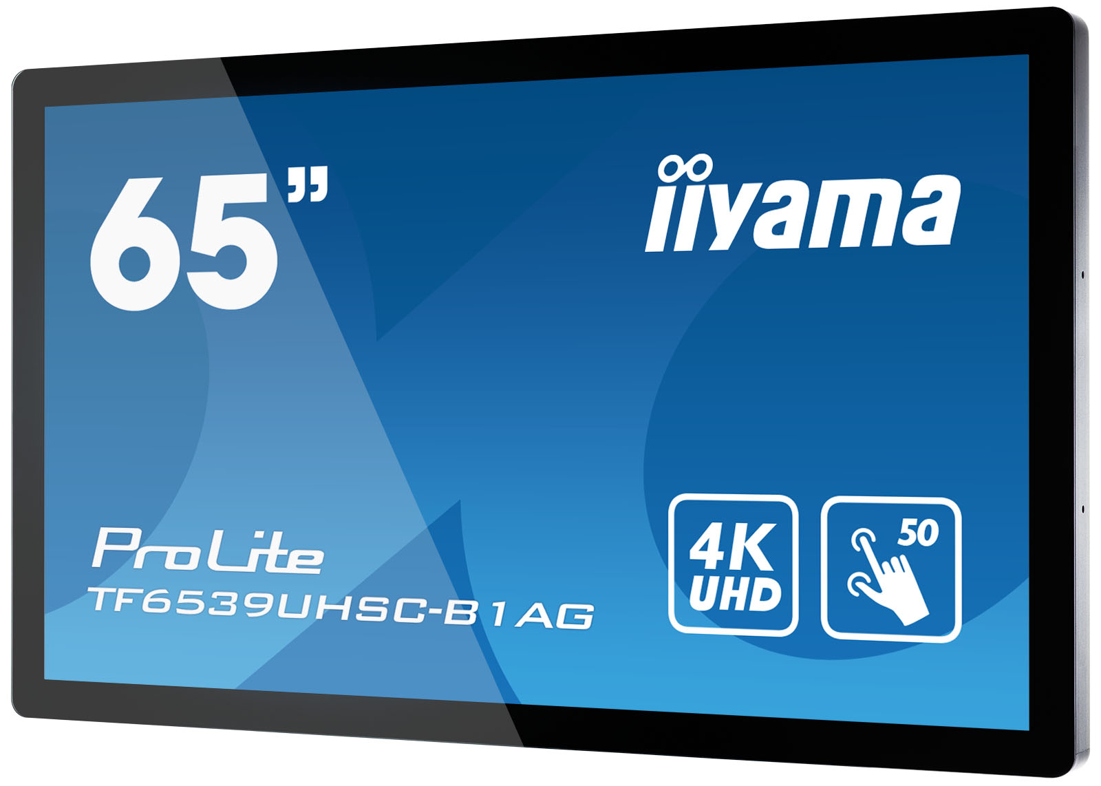 iiyama TF6539UHSC-B1AG Écran d'affichage dynamique Écran plat interactif 165,1 cm (65") LCD 500 cd/m² 4K Ultra HD Noir Écran tactile