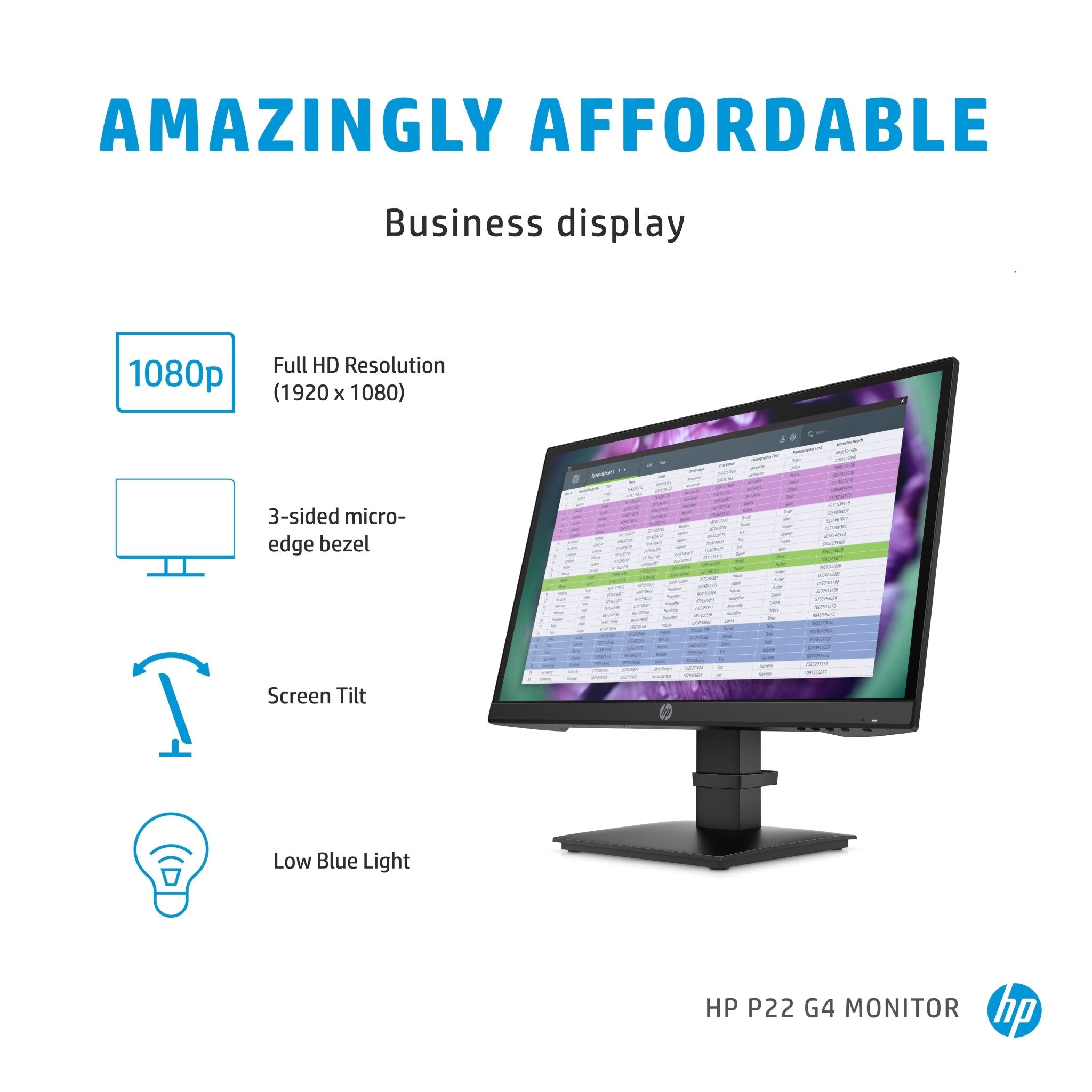 HP P22 G4 22 FHD - monitor 1A7E4AAABB - Compridis