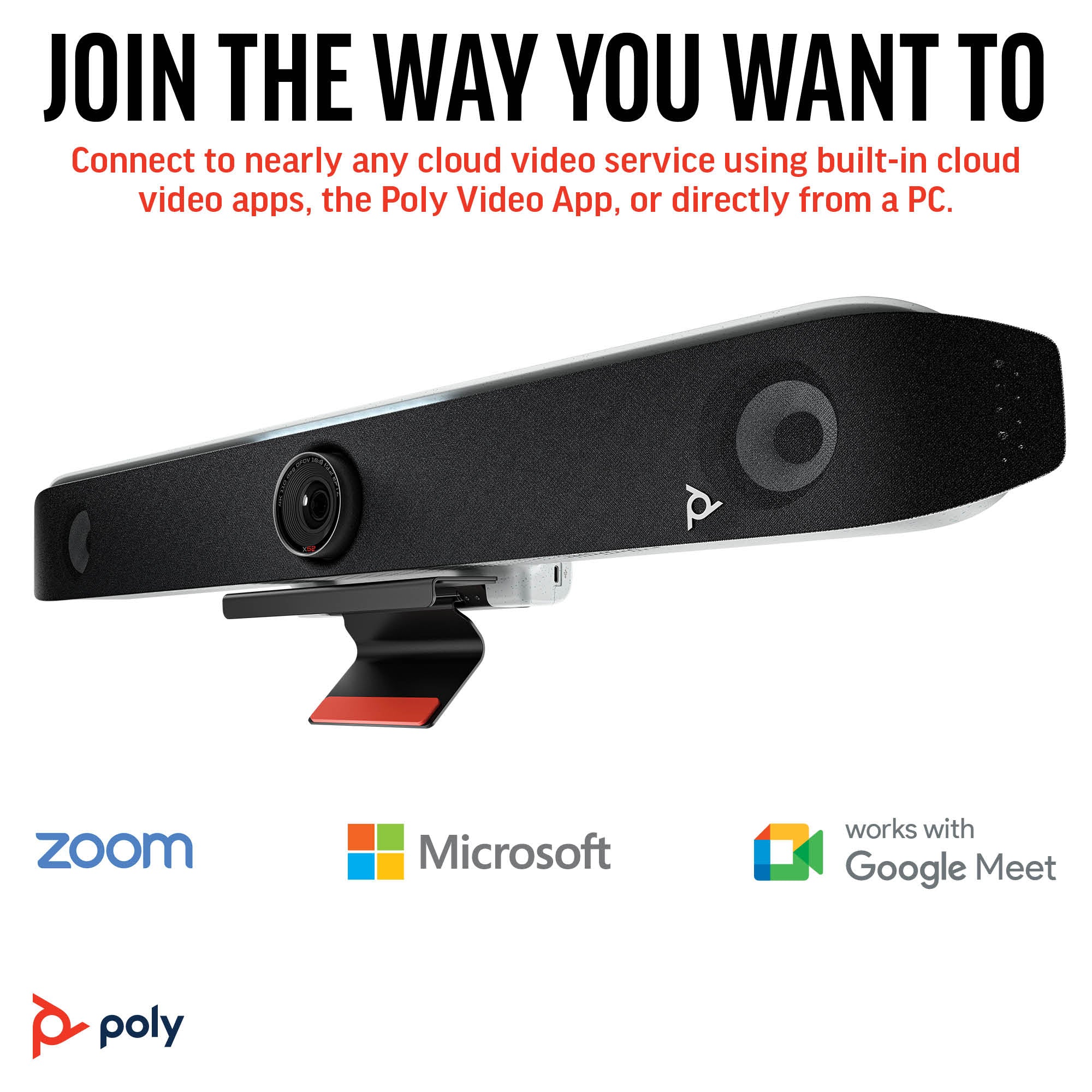 HP Poly Studio X52 All - In - One Video Bar met TC10 Controller Kit 8D8L1AAABB - Compridis
