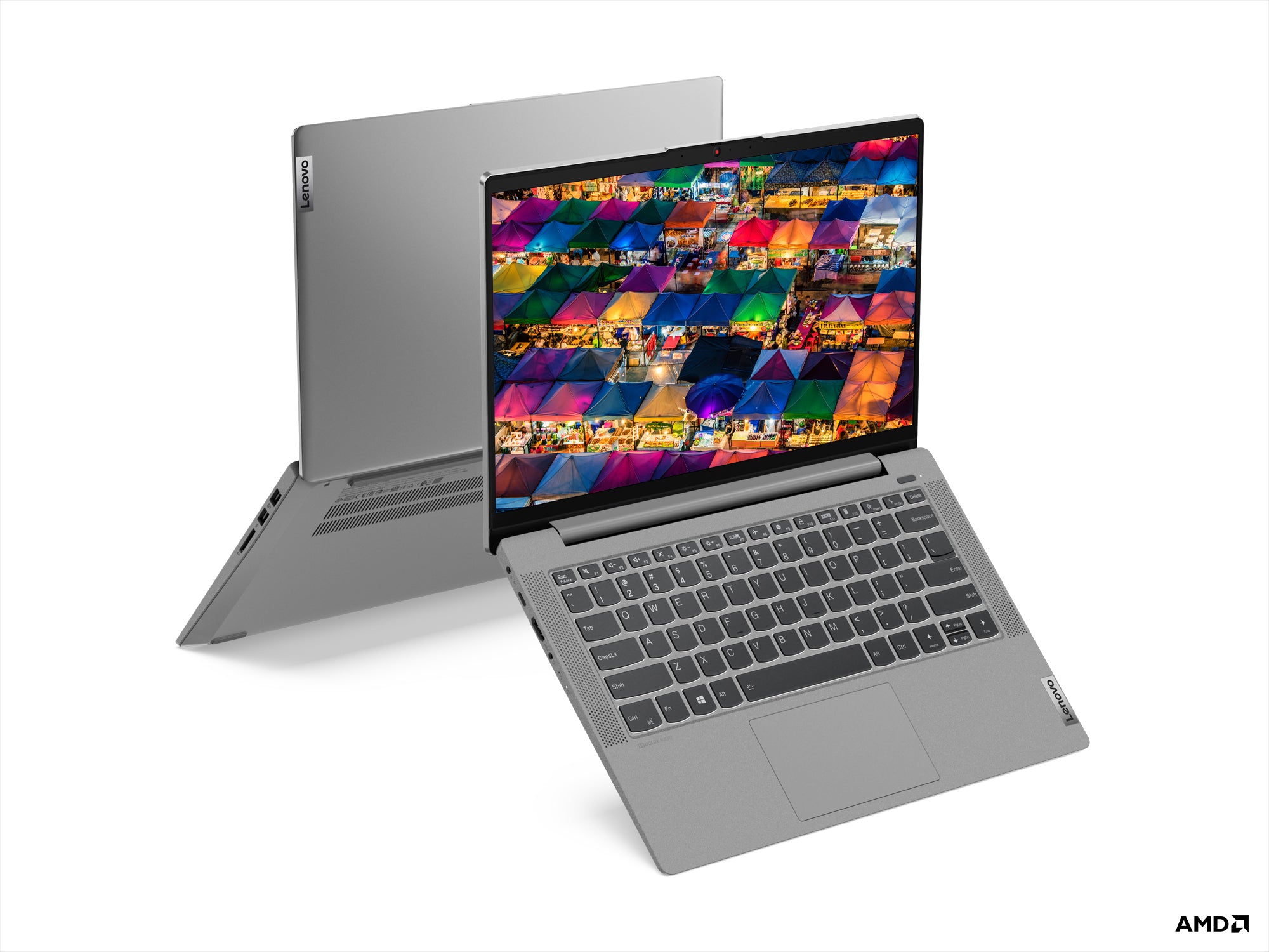 Lenovo IdeaPad 5 14ALC05 AMD Ryzen™ 5 5500U Ordinateur portable 35,6 cm (14") Full HD 16 Go DDR4-SDRAM 512 Go SSD Wi-Fi 5 (802.11ac) Windows 10 Home Anglais Gris, Platine