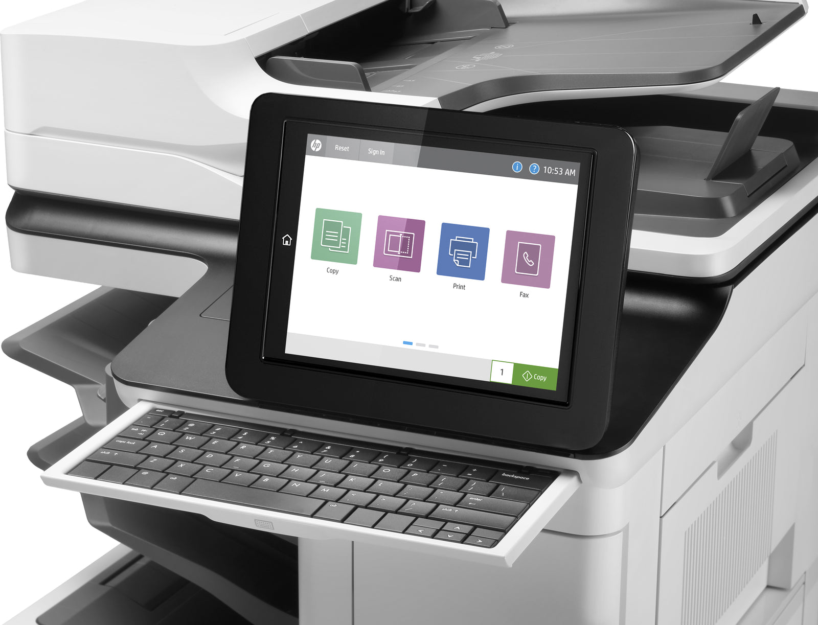 HP LaserJet Enterprise Flow MFP M635z 7PS99A#B19 - Black & White, 65 ppm
