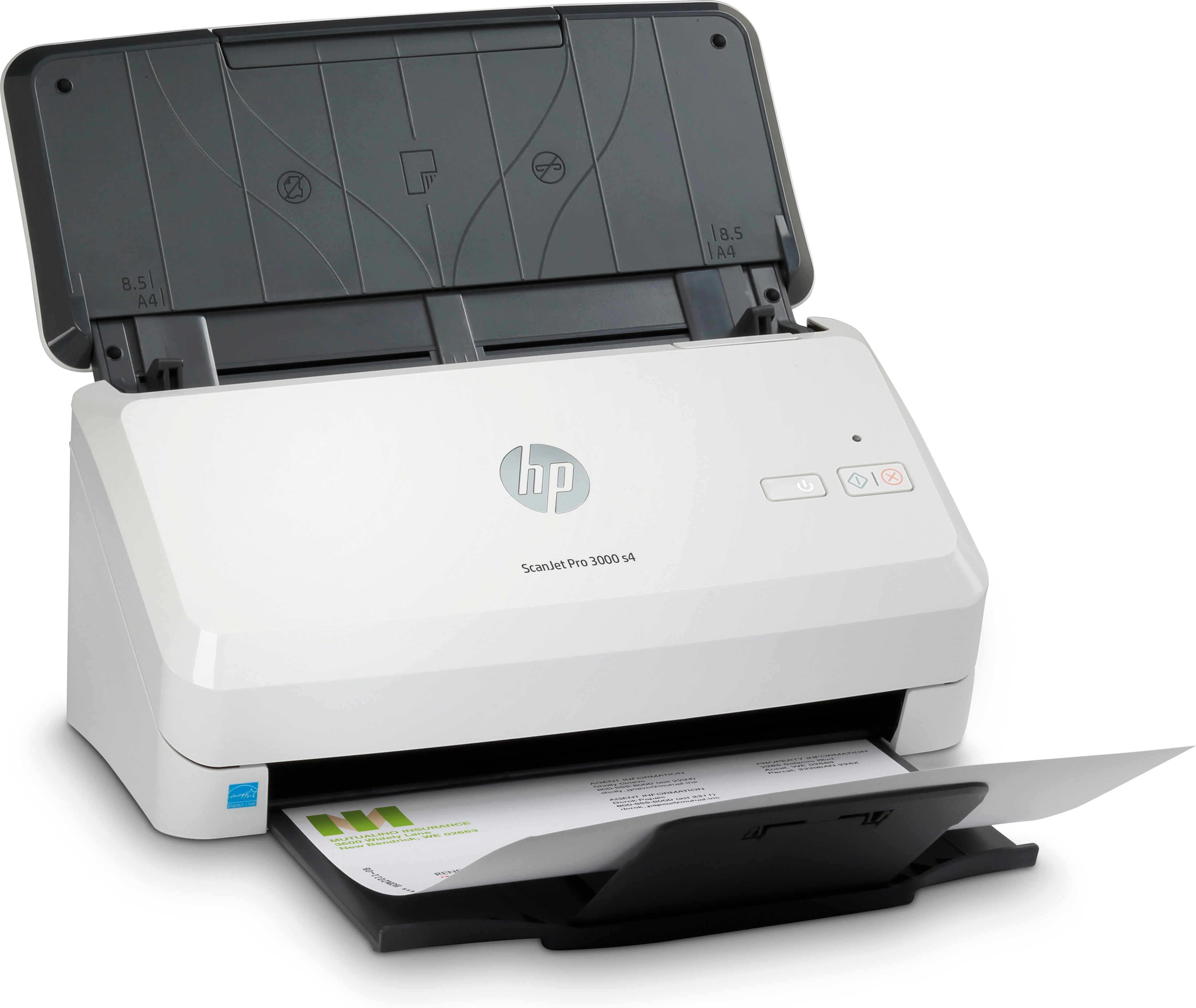 HP Scanjet Pro 3000 s4 Alimentation papier de scanner 600 x 600 DPI A4 Noir, Blanc