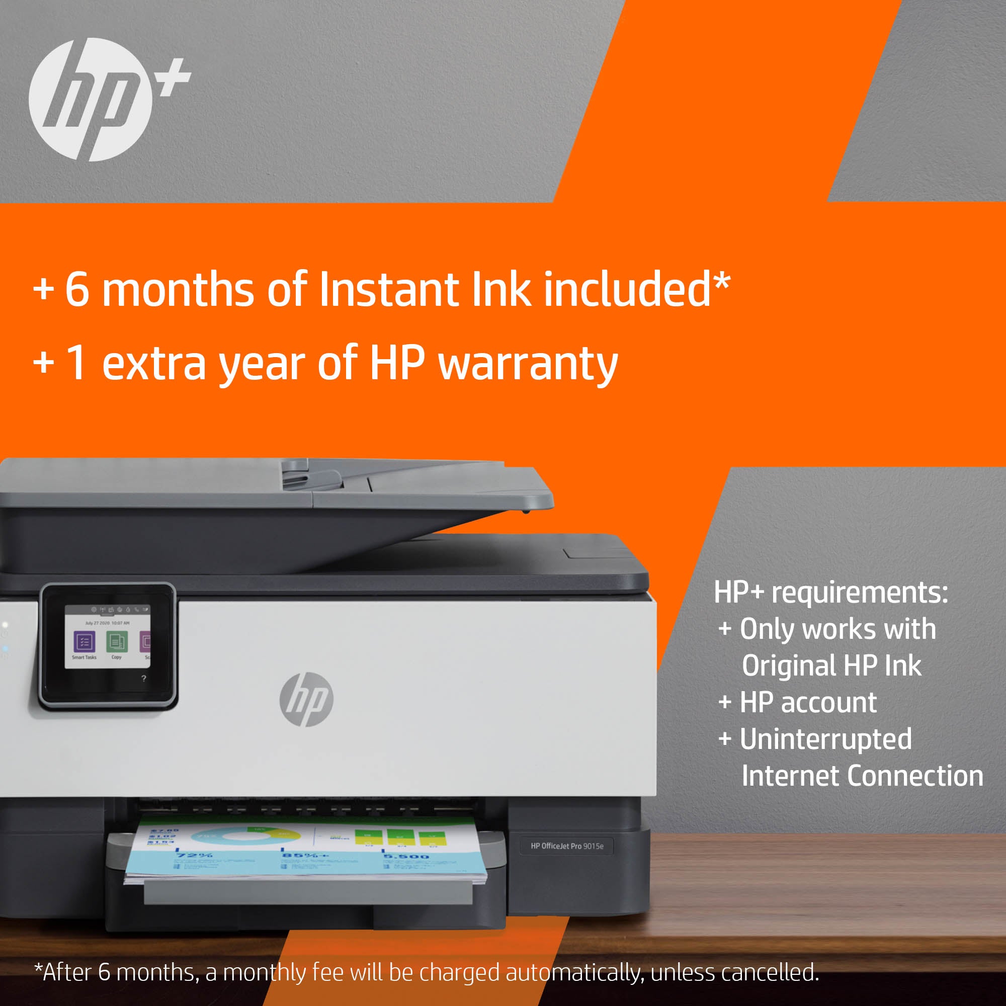 HP OfficeJet Pro 9010e Sans fil All-in-One Couleur Imprimante, Instant Ink; Impression recto-verso 257G4B