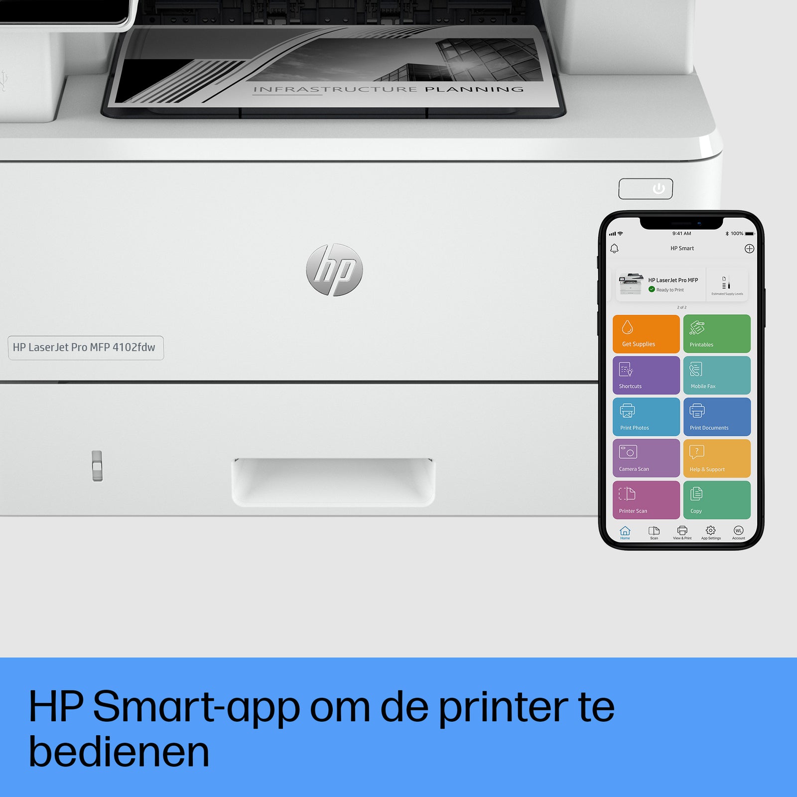HP LaserJet Pro MFP 4102FDW - 40 ppm - Noir et blanc - Sans fil