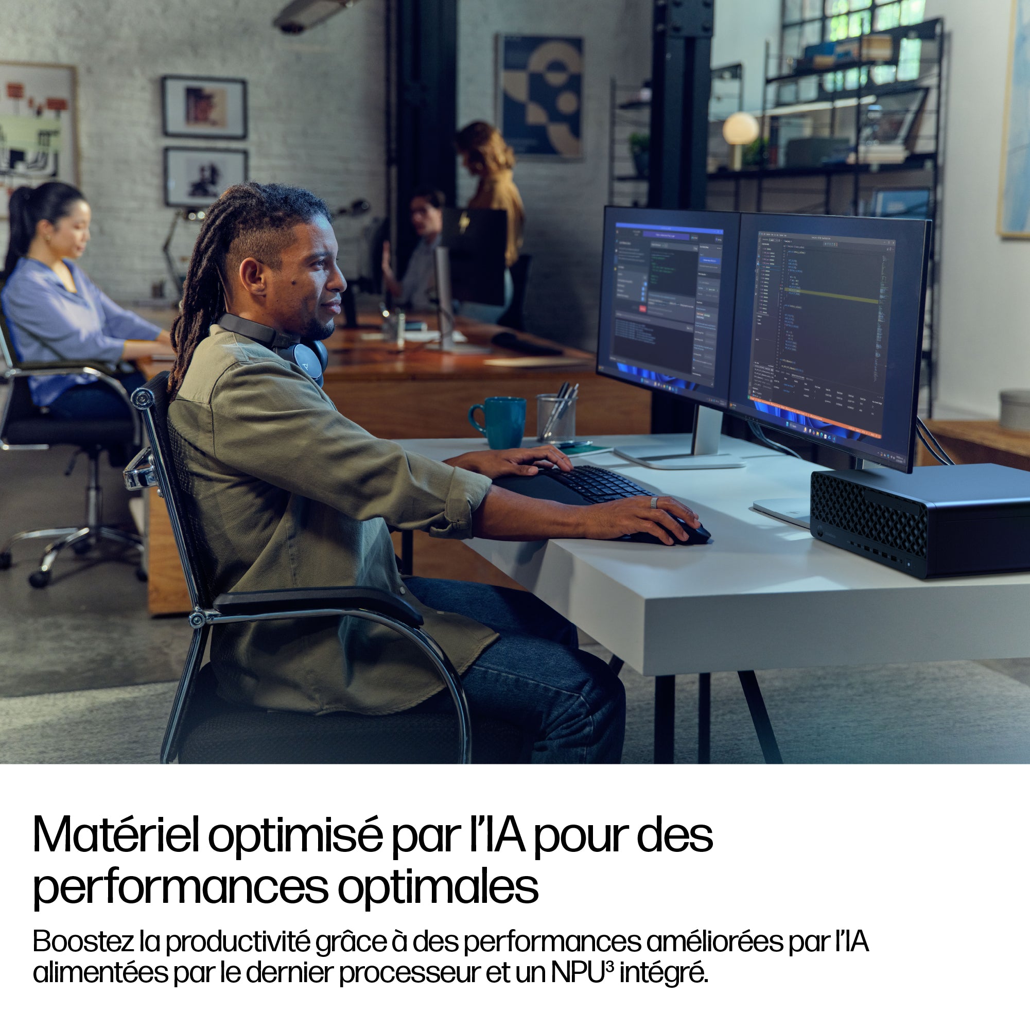 HP EliteDesk 8 SFF G1i AI Wolf Pro Security Edition Intel Core Ultra 7 265 16 Go DDR5-SDRAM 512 Go SSD Windows 11 Pro PC AI PC Noir C6QN0ET#ABF