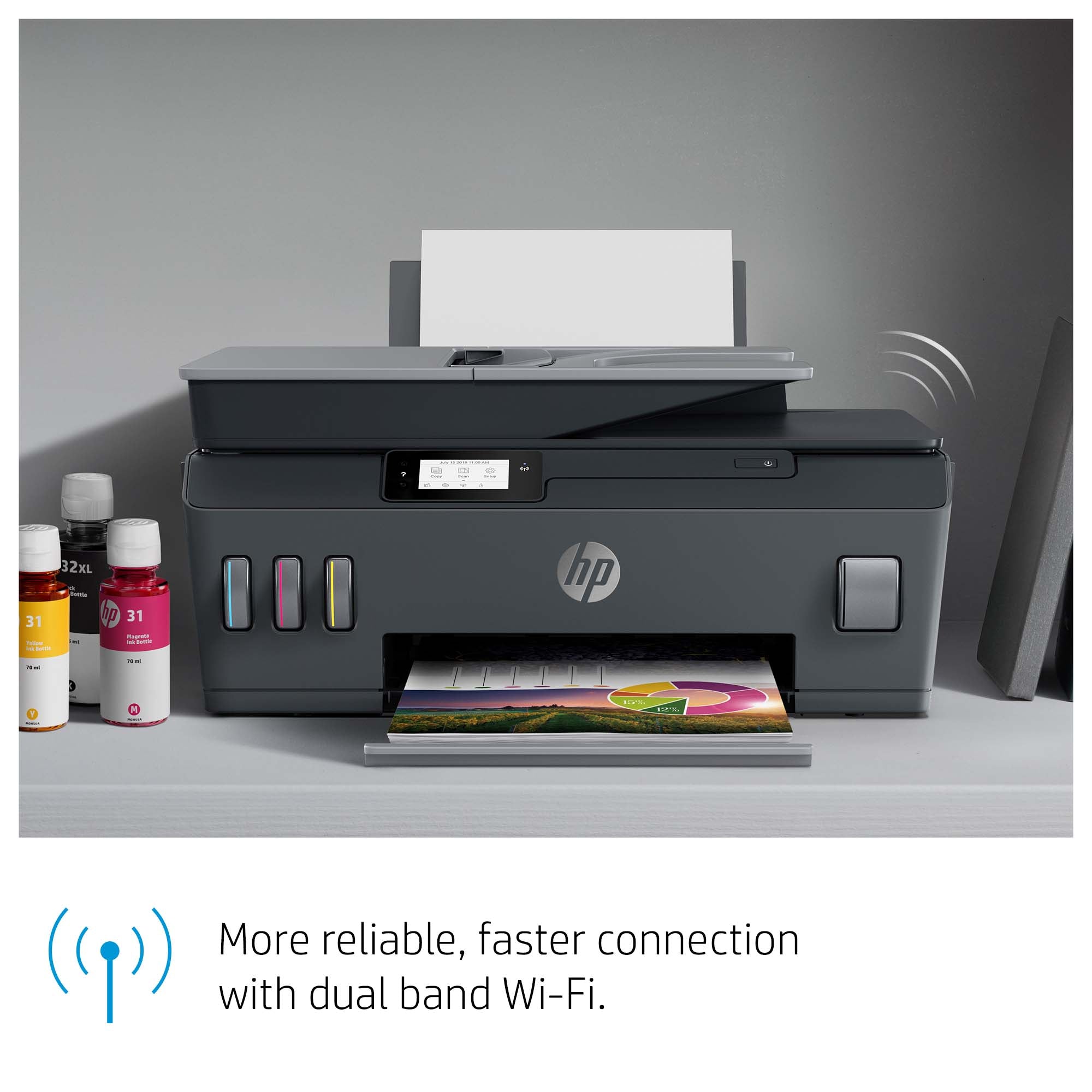 HP Smart Tank Plus 655 Sans fil All-in-One Couleur Imprimante, Copieur, Scanner