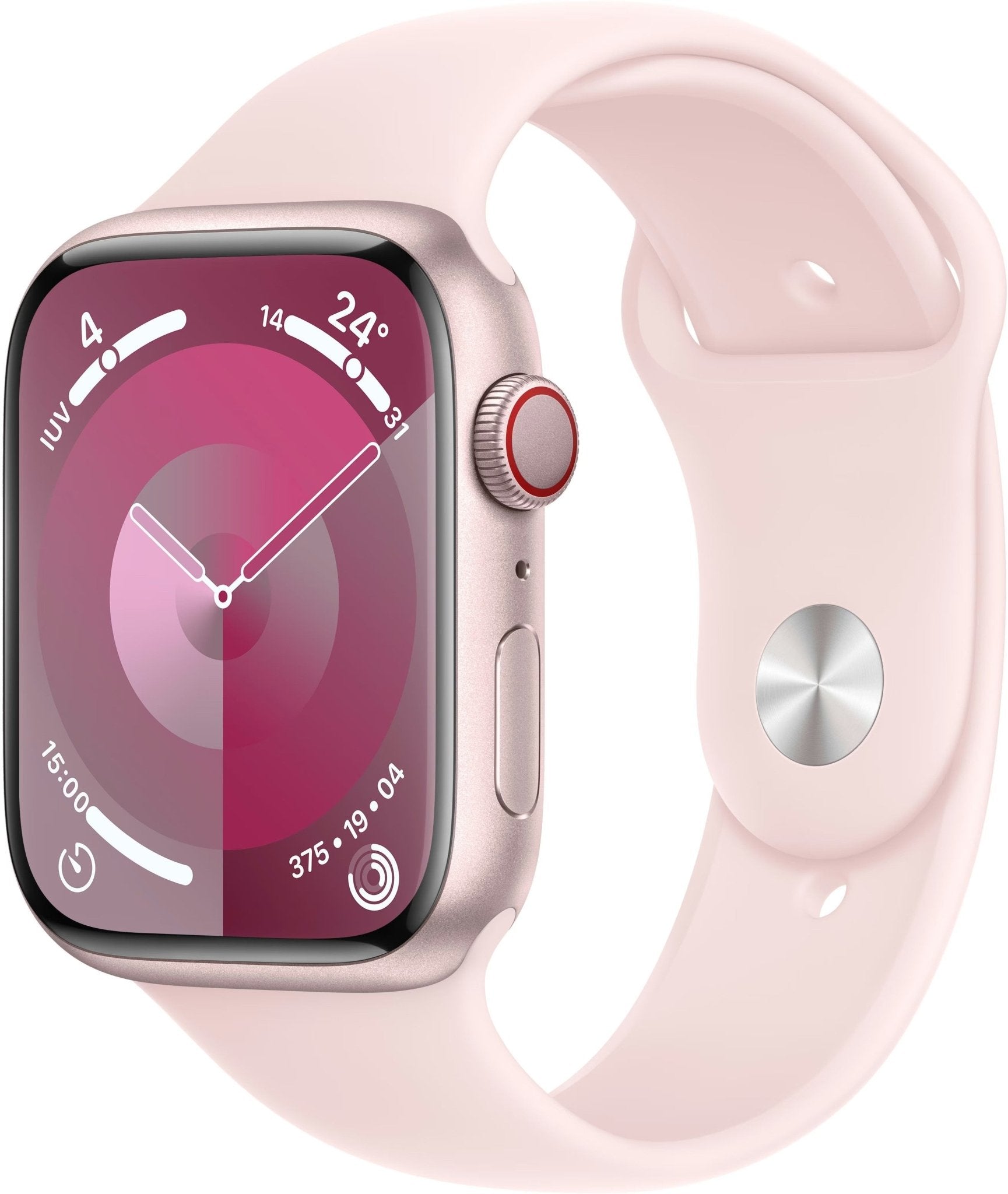 Apple Watch Series 9 45 mm Digitaal 396 x 484 Pixels Touchscreen 4G Roze Wifi GPS MRML3QF/A - Compridis