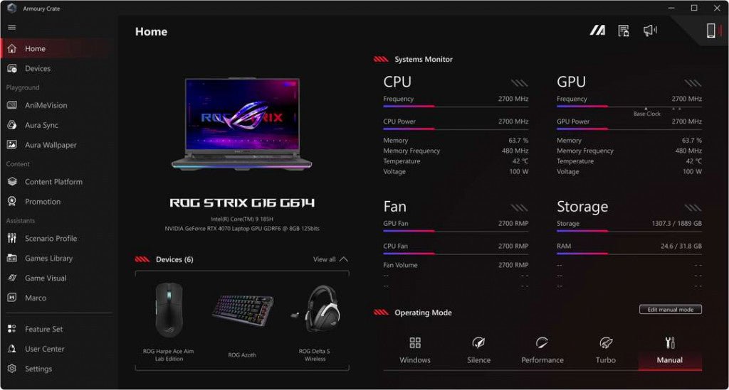 ASUS ROG Zephyrus G16 16" Ryzen AI 7 16GB/1TB/RTX 5060 AZERTY French 90NR0NE2-M001U0 - Compridis