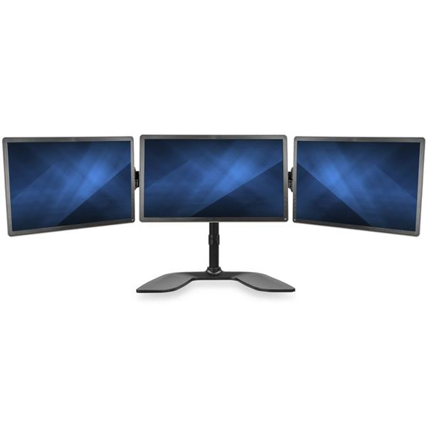 StarTech.com Support de Bureau Articulé pour 3 Écrans jusqu'à 27"(8kg) - Acier Robuste et Aluminium ARMBARTRIO2