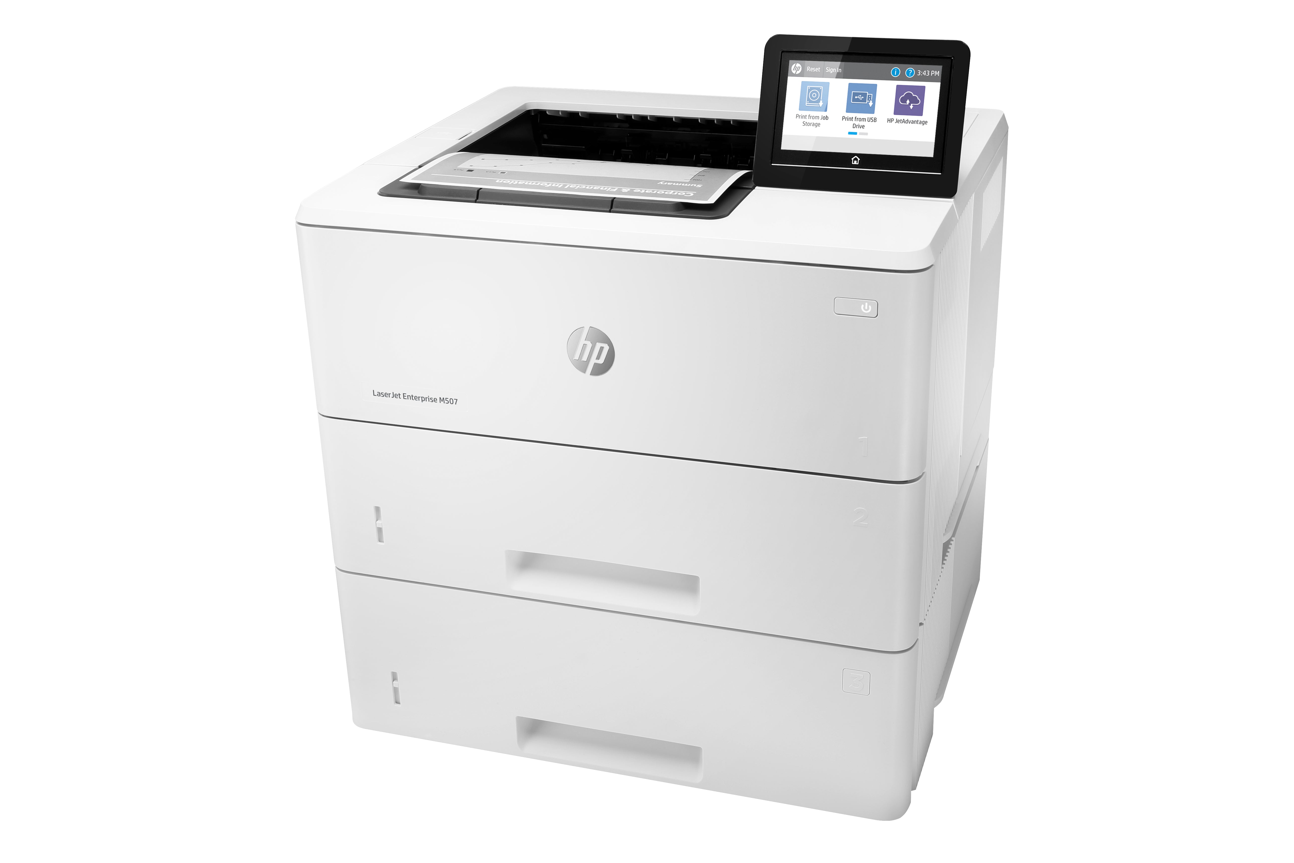 HP LaserJet Enterprise M507x Sans fil Noir et blanc Imprimante, Recto verso