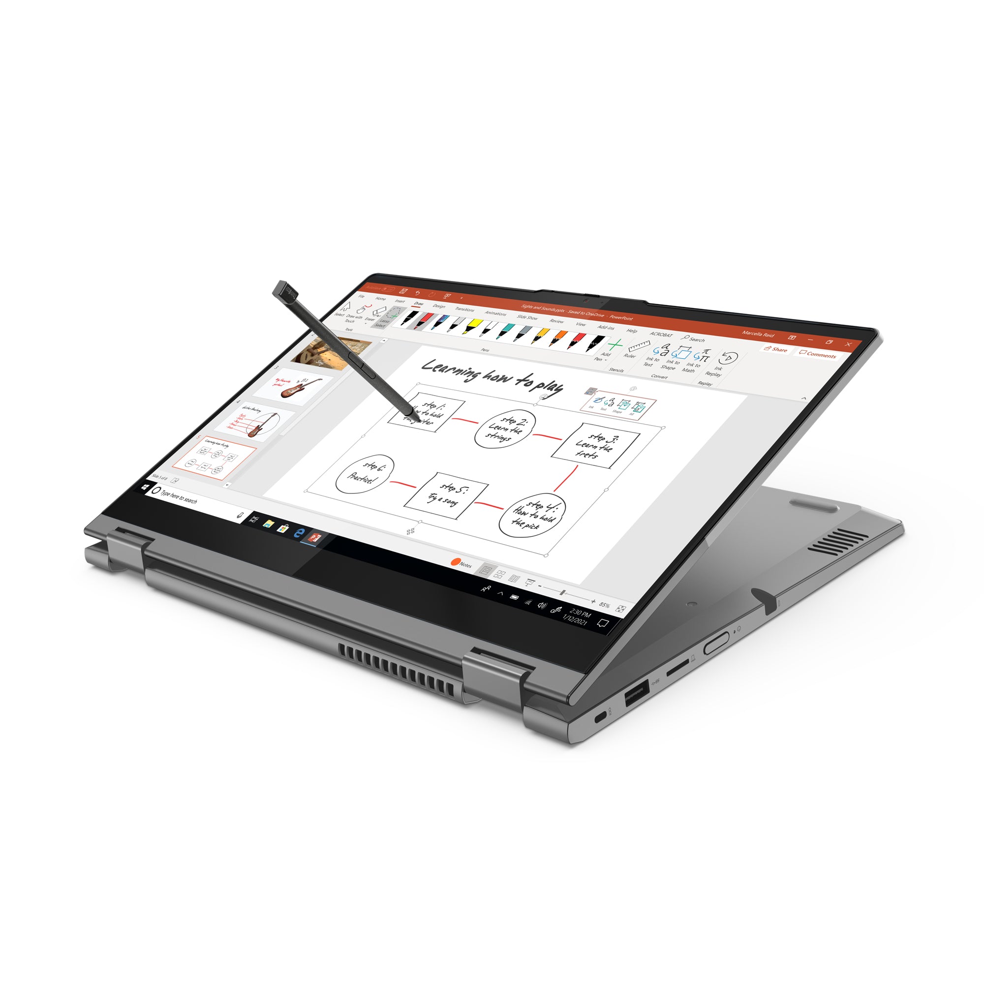 Lenovo ThinkBook 14s Yoga G3 IRU Intel® Core™ i5 i5-1335U Hybride (2-en-1) 35,6 cm (14") Écran tactile Full HD 16 Go DDR4-SDRAM 512 Go SSD Wi-Fi 6 (802.11ax) Windows 11 Pro Français Gris