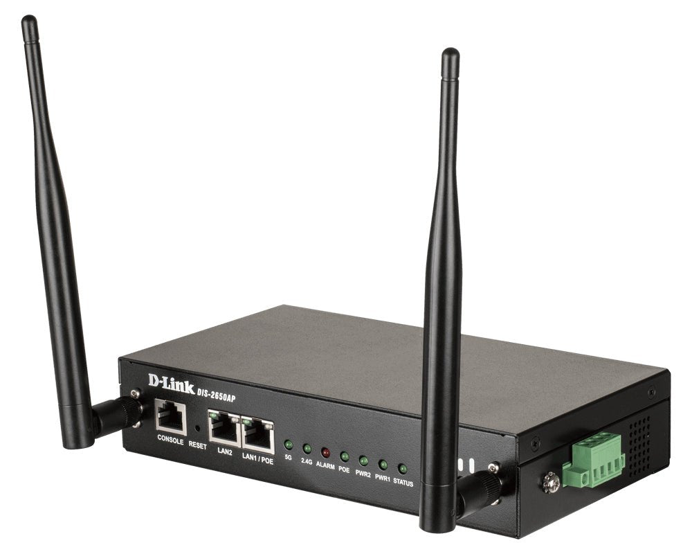 D-Link DIS-2650AP draadloos toegangspunt (WAP) 1200 Mbit/s Zwart Power over Ethernet (PoE) DIS-2650AP - Compridis