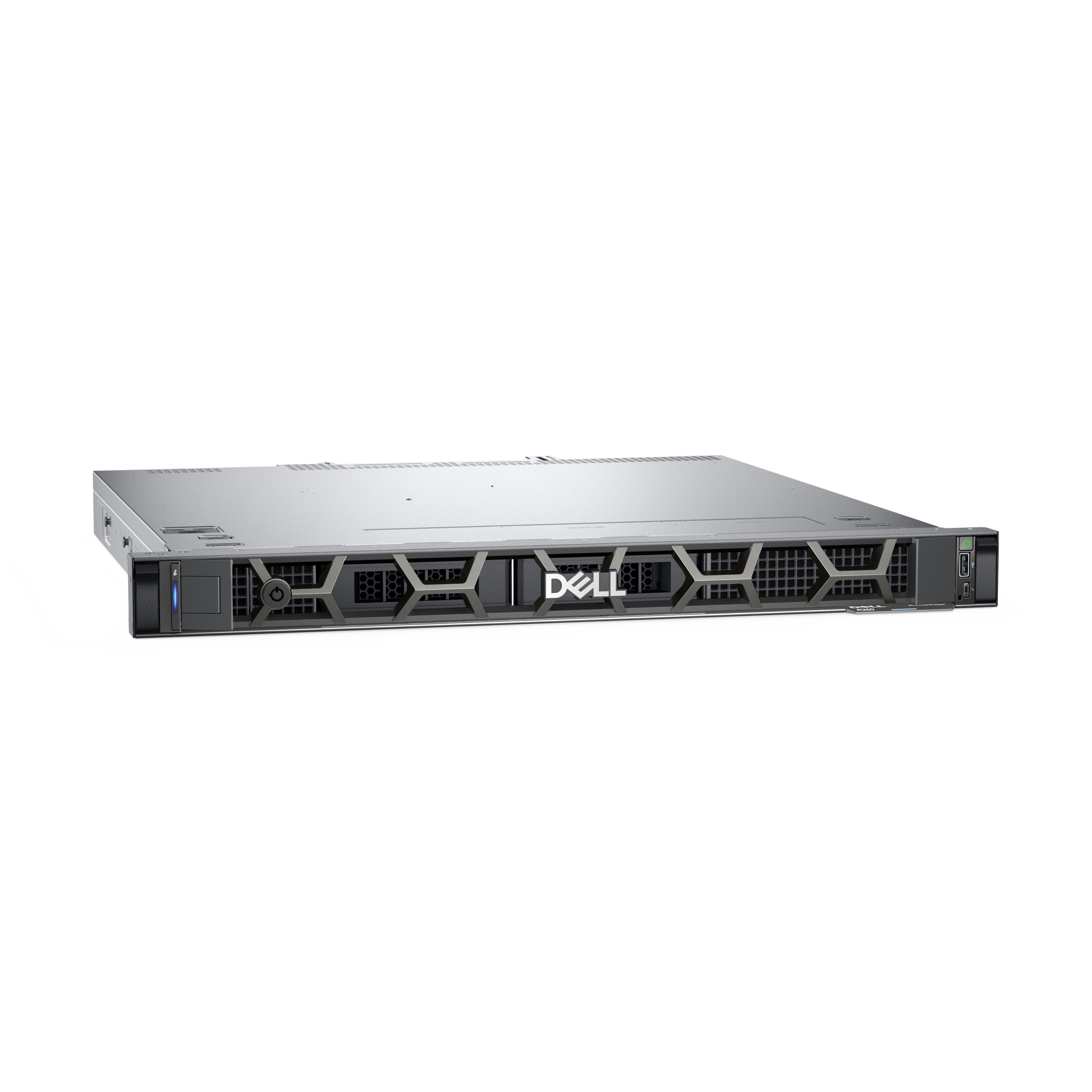 Serveur PowerEdge R260 - Rack - Xeon E2434 5GHz - 16 Go RAM - SSD 1,2 To - 1 voie - Hot-Swap
