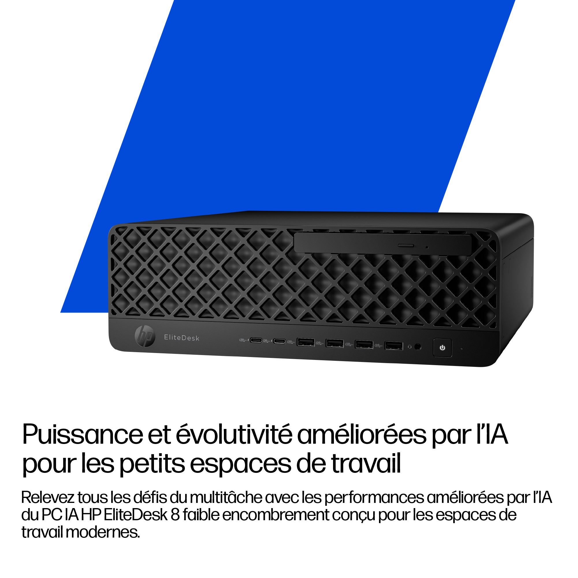 HP EliteDesk 8 SFF G1i AI Wolf Pro Security Edition Intel Core Ultra 5 235 16 Go DDR5-SDRAM 512 Go SSD Windows 11 Pro PC AI PC Noir C6QN2ET#ABF