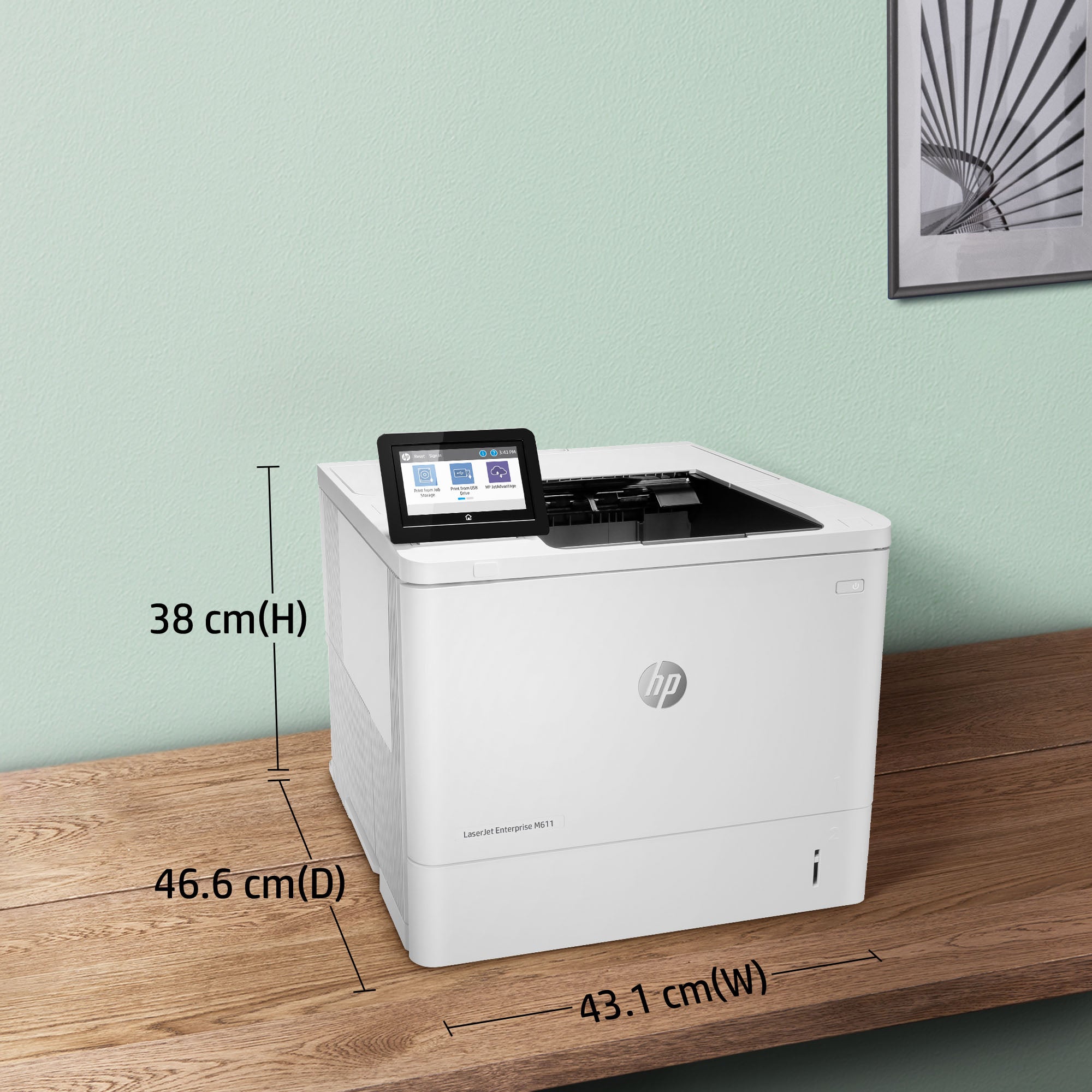 HP LaserJet Enterprise M611dn Noir et blanc Imprimante, Ethernet uniquement; Recto verso