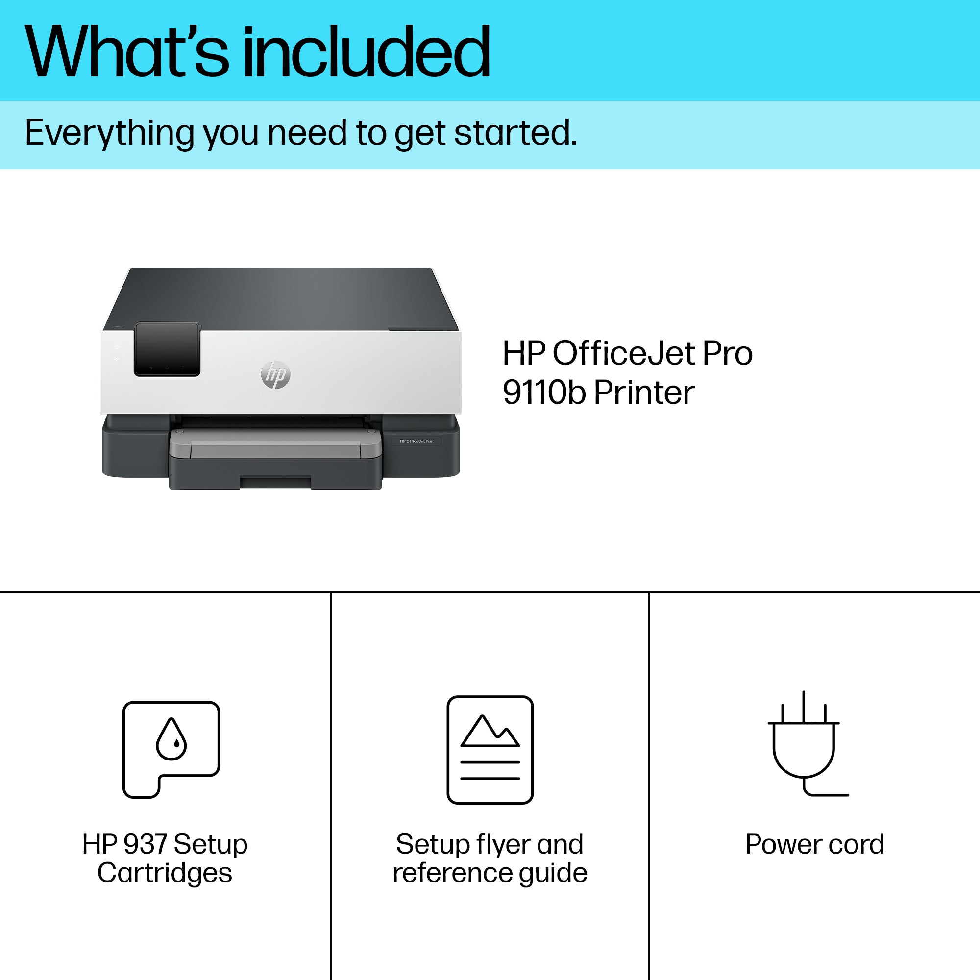 HP OfficeJet Pro 9110b Sans fil Couleur Imprimante, Impression recto-verso 5A0S3B#686