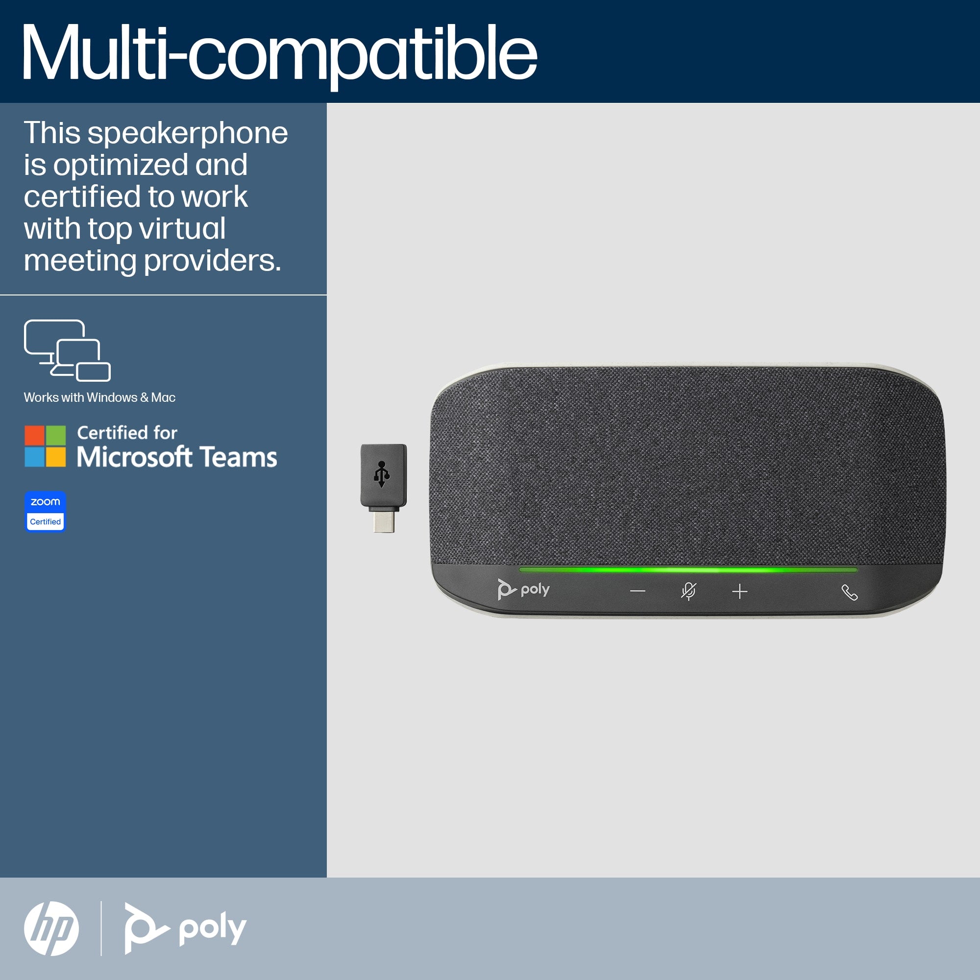 Microphone de réunion HP Poly Sync 10 7S4M6AA 