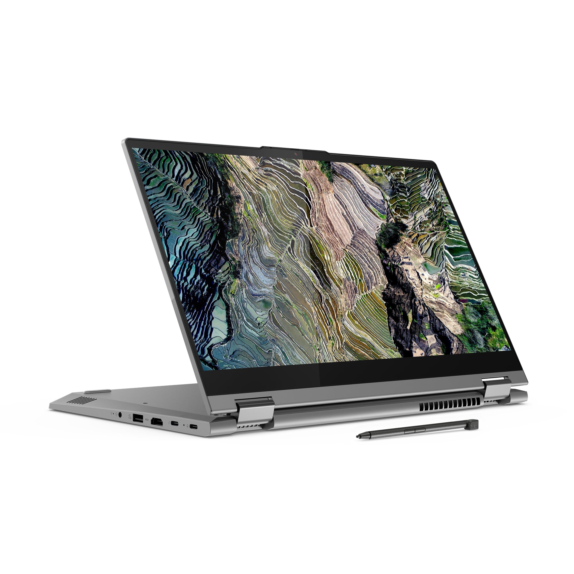 Lenovo ThinkBook 14s Yoga G3 IRU Intel® Core™ i5 i5-1335U Hybride (2-en-1) 35,6 cm (14") Écran tactile Full HD 16 Go DDR4-SDRAM 512 Go SSD Wi-Fi 6 (802.11ax) Windows 11 Pro Français Gris