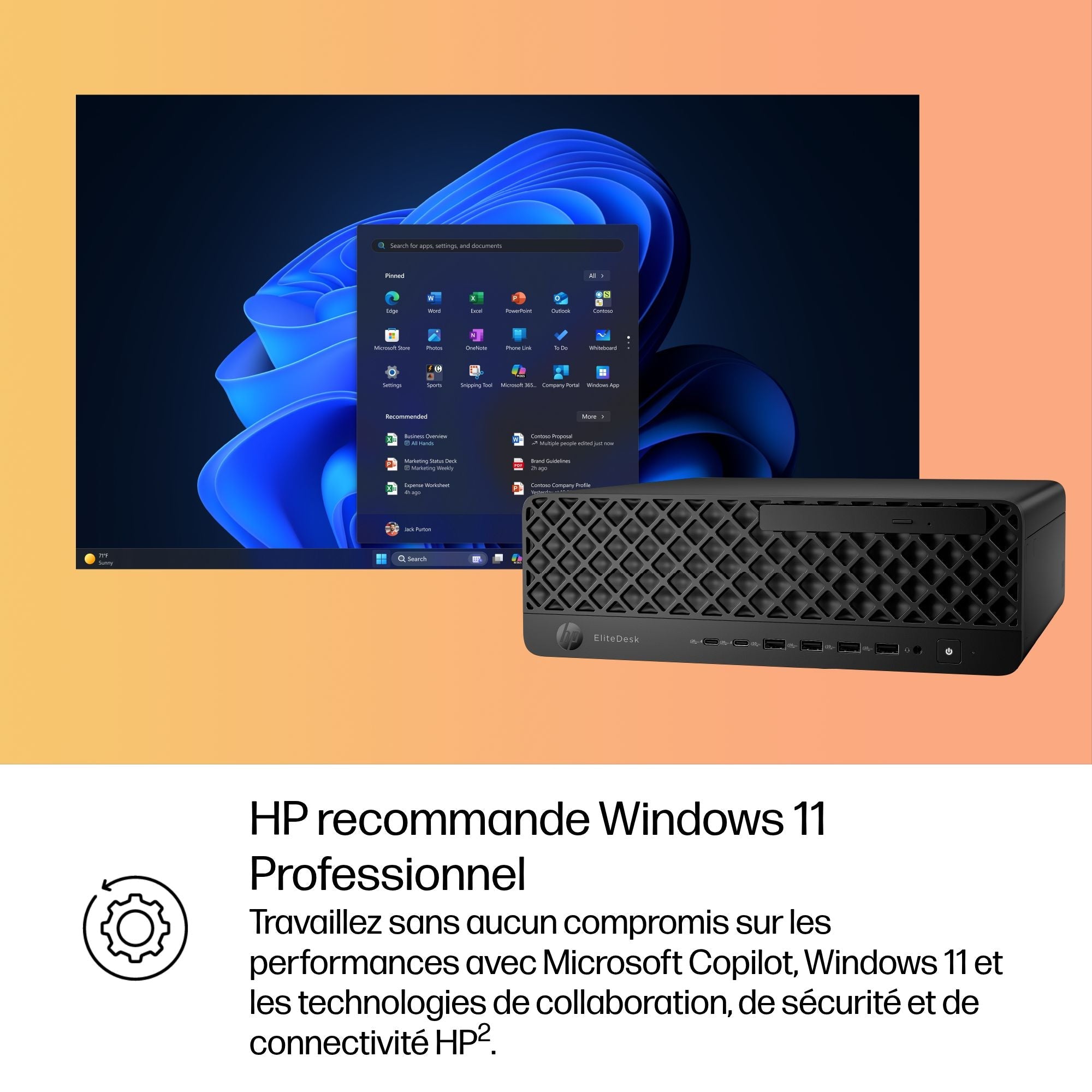 HP EliteDesk 8 G1i AI SFF Core Ultra 7 265 16GB 512GB Zwart - Compridis