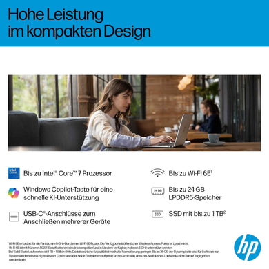 HP OmniBook 5 Flip 14-FP0077NG 14" Core 7 150U 16GB 1TB QWERTZ German BU9Q4EA - Compridis