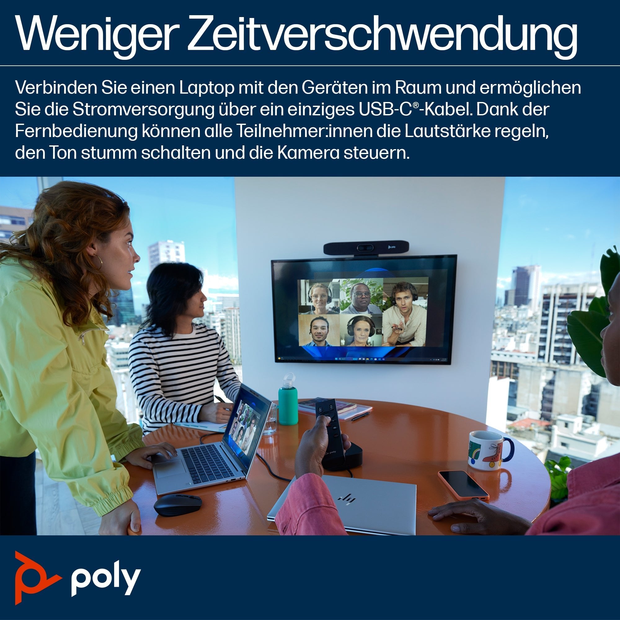 HP Poly Studio R30 USB Video Bar and BT Remote with HP USB - C Dock G5 (ABB) 9U3T1AA - Compridis