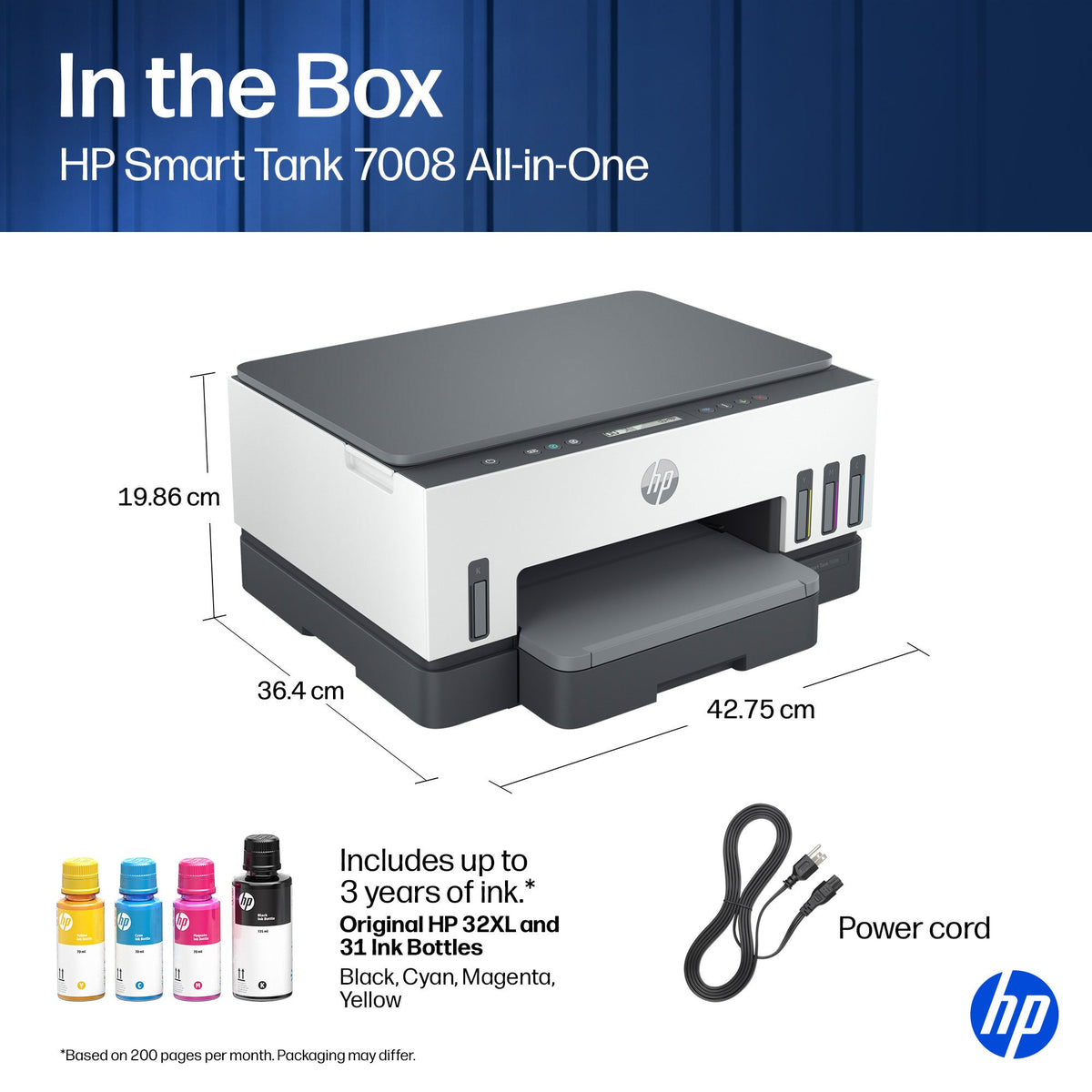 HP Smart Tank 7008 All-in-One Printer 9B5C5ABHC - Draadloos, Dubbelzijdig - Compridis