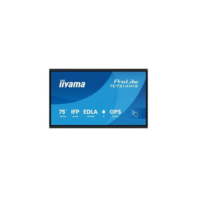 iiyama PROLITE TE7514MIS - B2AG Kiosk - ontwerp 190,5 cm (75") LCD Wifi 435 cd/m² 4K Ultra HD Zwart Touchscreen Type processor Android 24/7 TE7514MIS - B2AG - Compridis