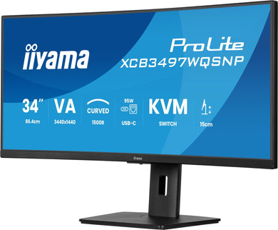 iiyama ProLite XCB3497WQSNP-B1 34” UWQHD Curved Monitor - Compridis