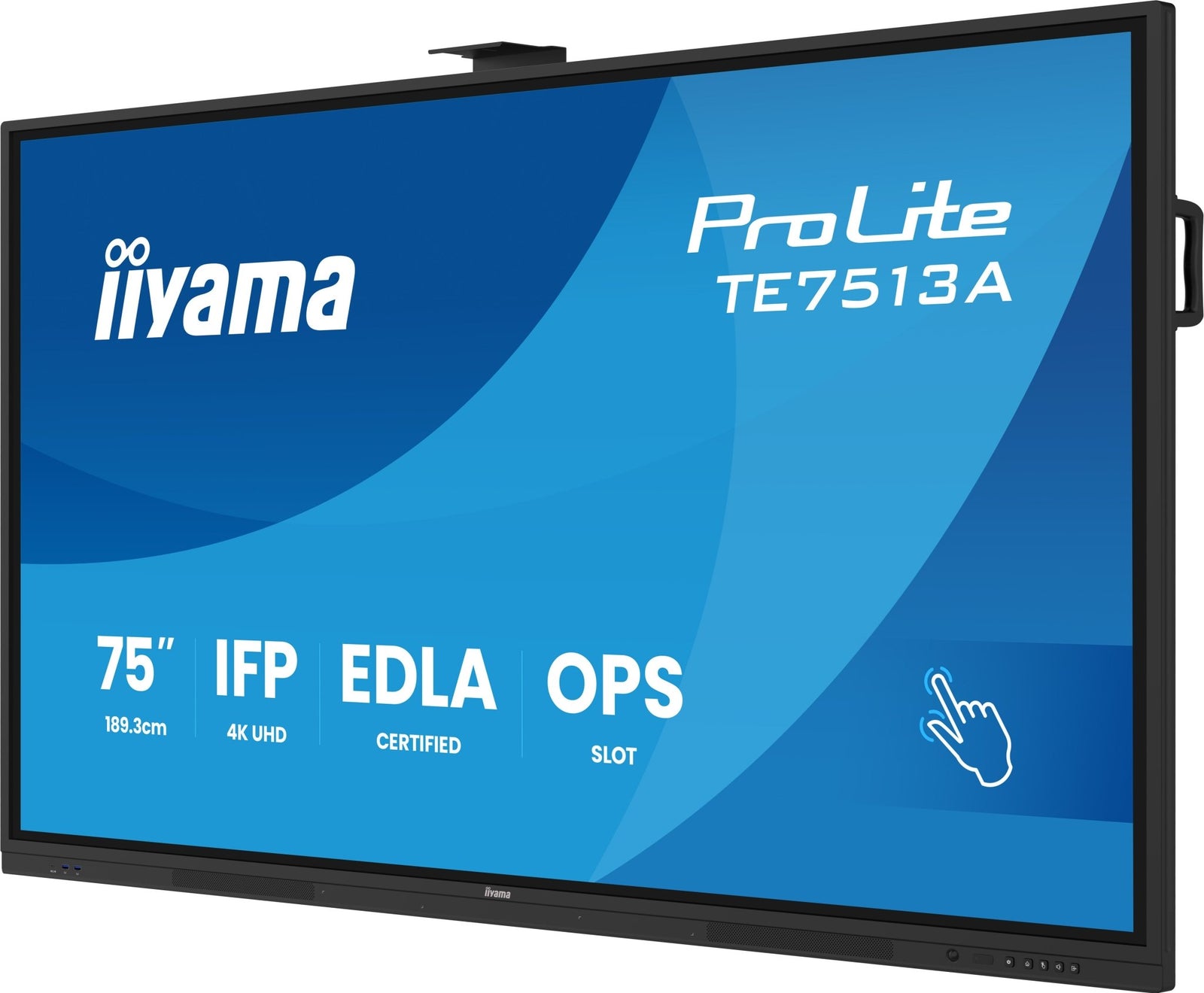 iiyama TE7513A-B1AG beeldkrant Interactief flatscreen 190,5 cm (75") Wifi 500 cd/m² 4K Ultra HD Zwart Touchscreen Type processor Android 18/7 TE7513A-B1AG - Compridis
