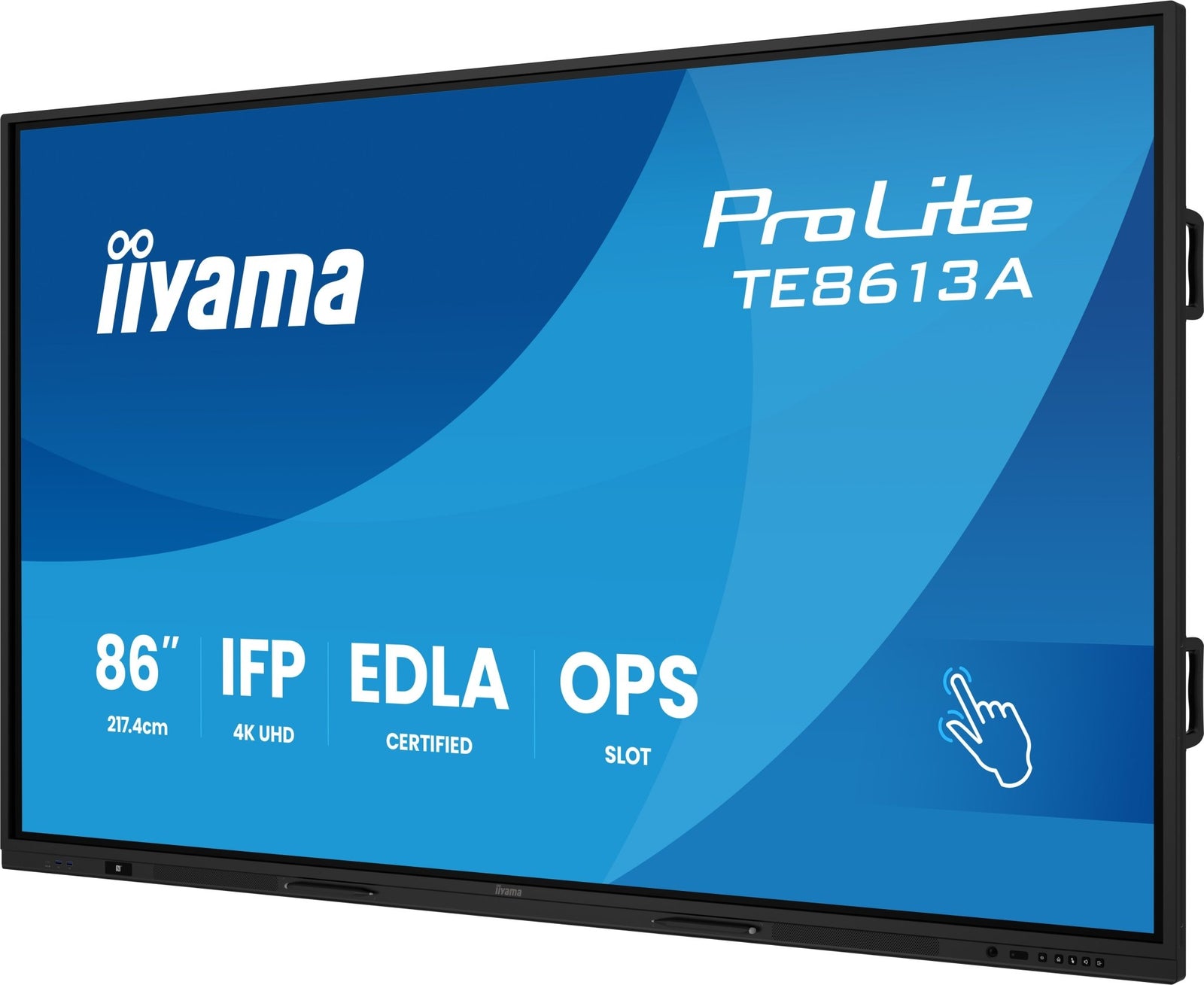iiyama TE8613A-B2AG beeldkrant Kiosk-ontwerp 2,17 m (85.6") Wifi 500 cd/m² 4K Ultra HD Zwart Touchscreen Type processor Android 24/7 TE8613A-B2AG - Compridis