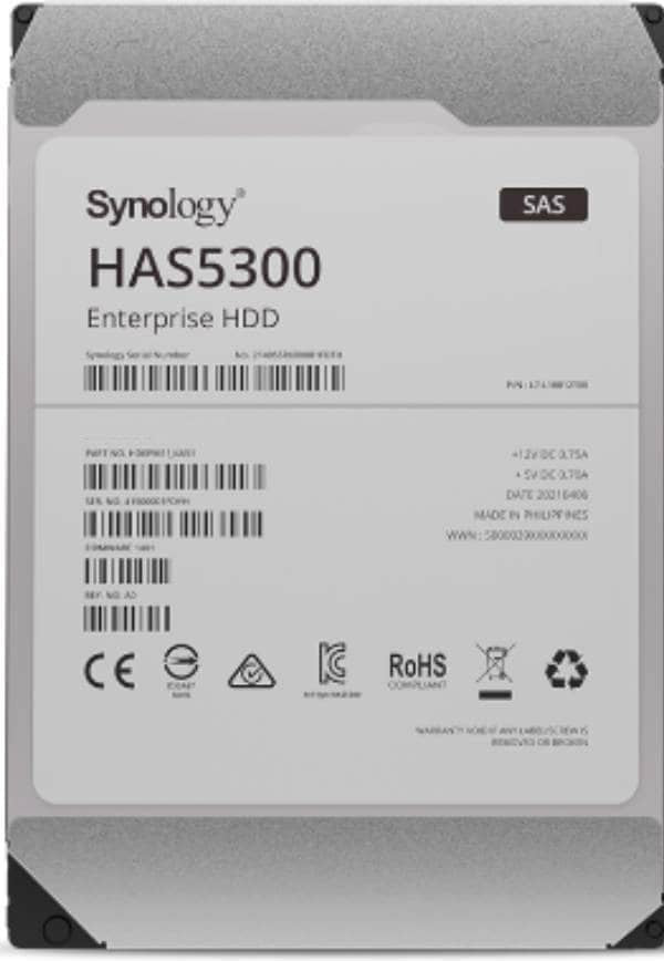 Synology HAS5300-16T disque dur 16 To 7200 tr/min 512 Mo 3.5" SAS