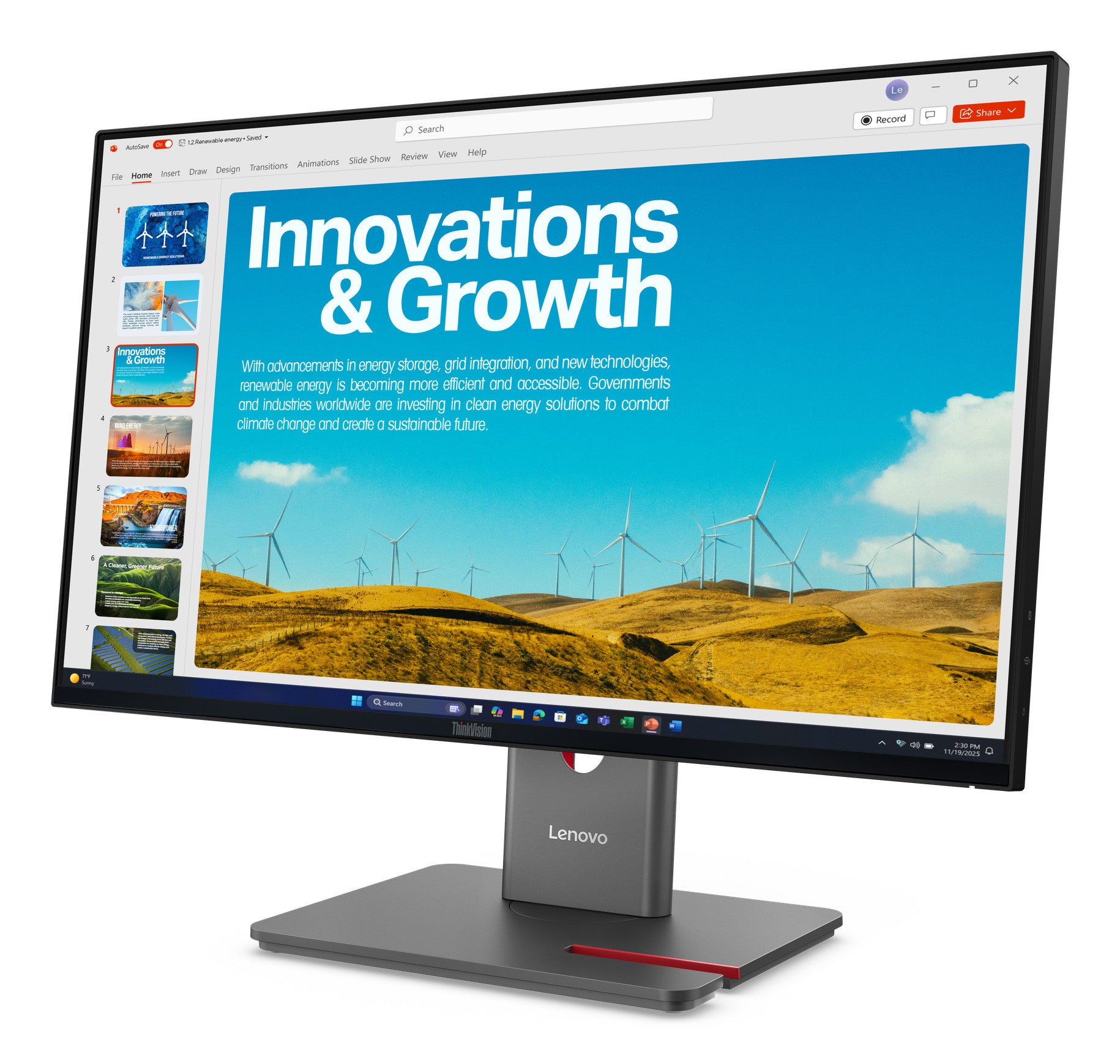 LENOVO P24QD-40 23,8" 2560 x 1440 IPS 120 Hz 64B1GAT1EU