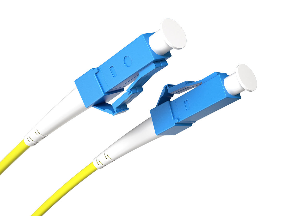 Patch fibre optique jaune LC vers LC duplex Allen Tel Products, Inc. 10 m FOP-SM9-LCLC-10M-2MM