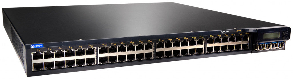 Juniper EX4200-48PX commutateur réseau Non-géré Connexion Ethernet, supportant l'alimentation via ce port (PoE) 1U Noir