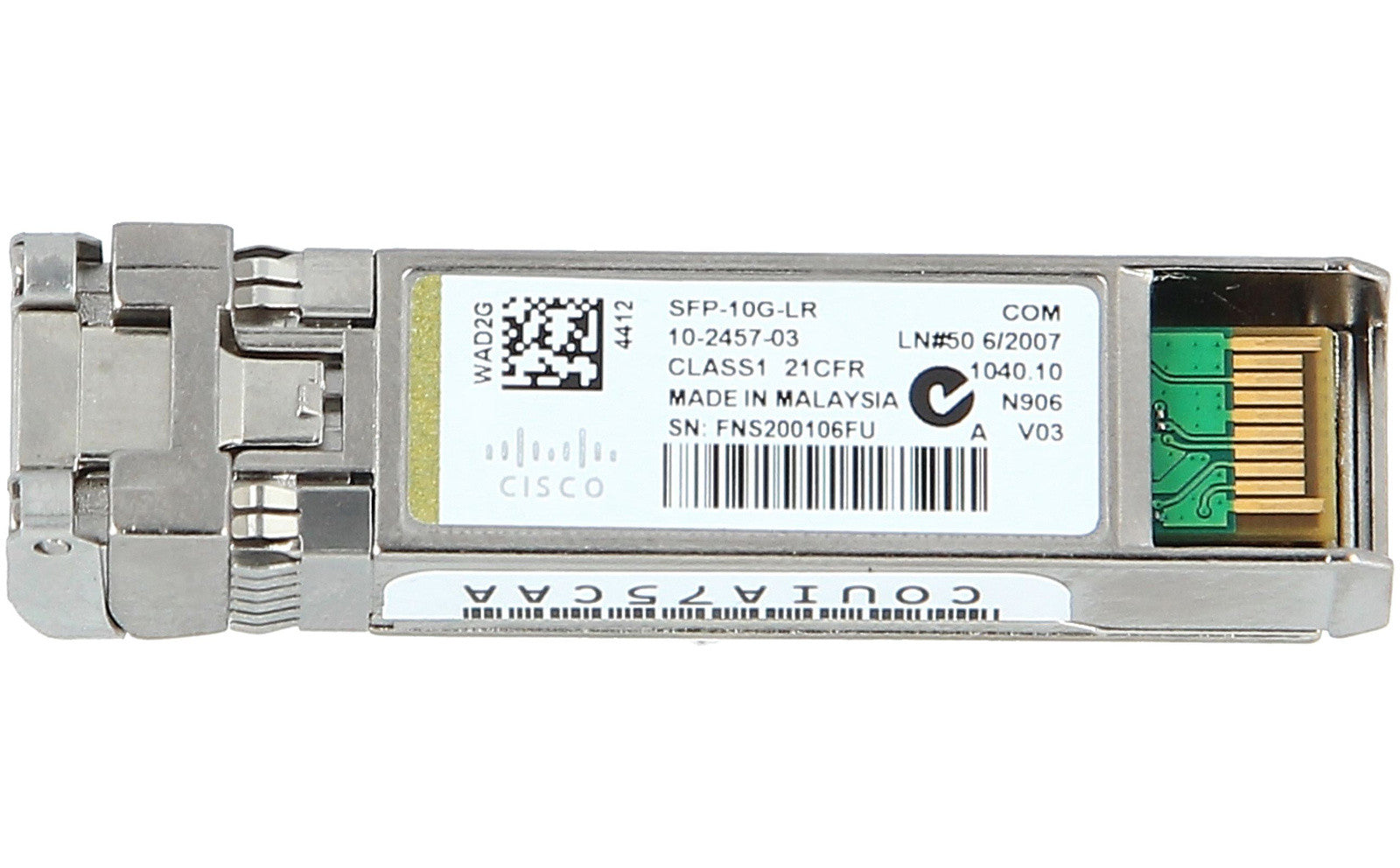Module émetteur-récepteur optique CISCO 10GBASE-LR SFP+ 1310 nm 10 km dom duplex LC SMF SFP-10G-LR 
