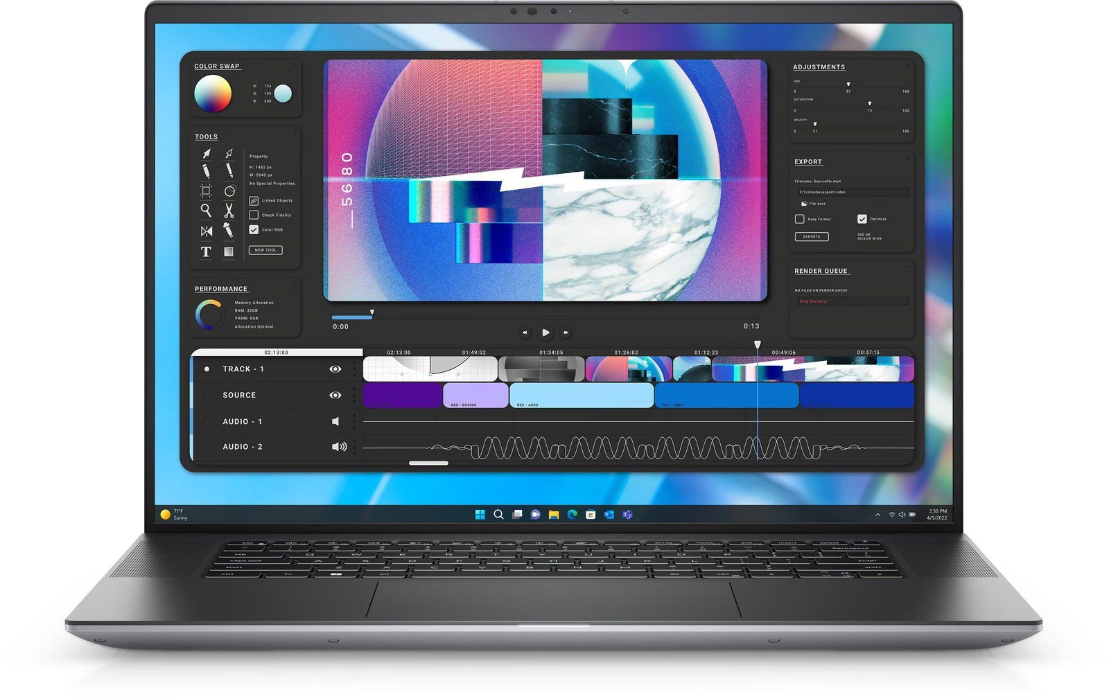 DELL Precision 5680 16″ Core i9-13900H 32Go 2TB 16-inch QWERTY EN 301041944-CRO