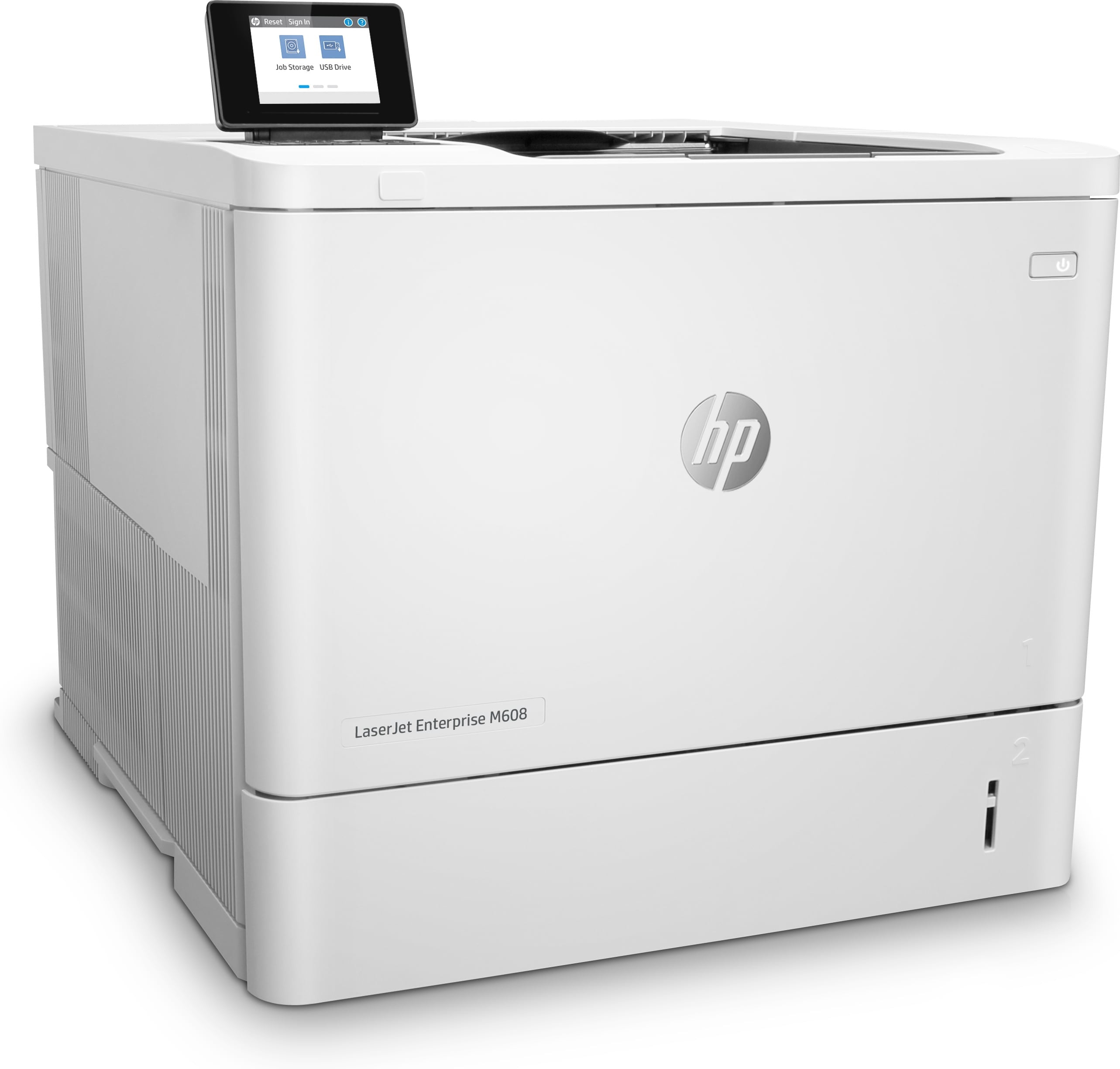 HP LaserJet Enterprise M608n, Noir et blanc, Imprimante pour Entreprises, Imprimer, Sans fil; Emplacement de carte mémoire ; Agrafage en option; Cartouche JetIntelligence