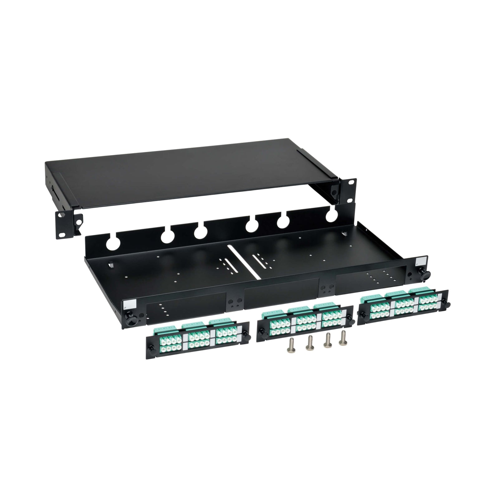 EATON Lite - serie 36 - poorts glasvezelpatchbehuizing 1U RMount (LC/LC) N492 - 036 - LCLC - E - Compridis