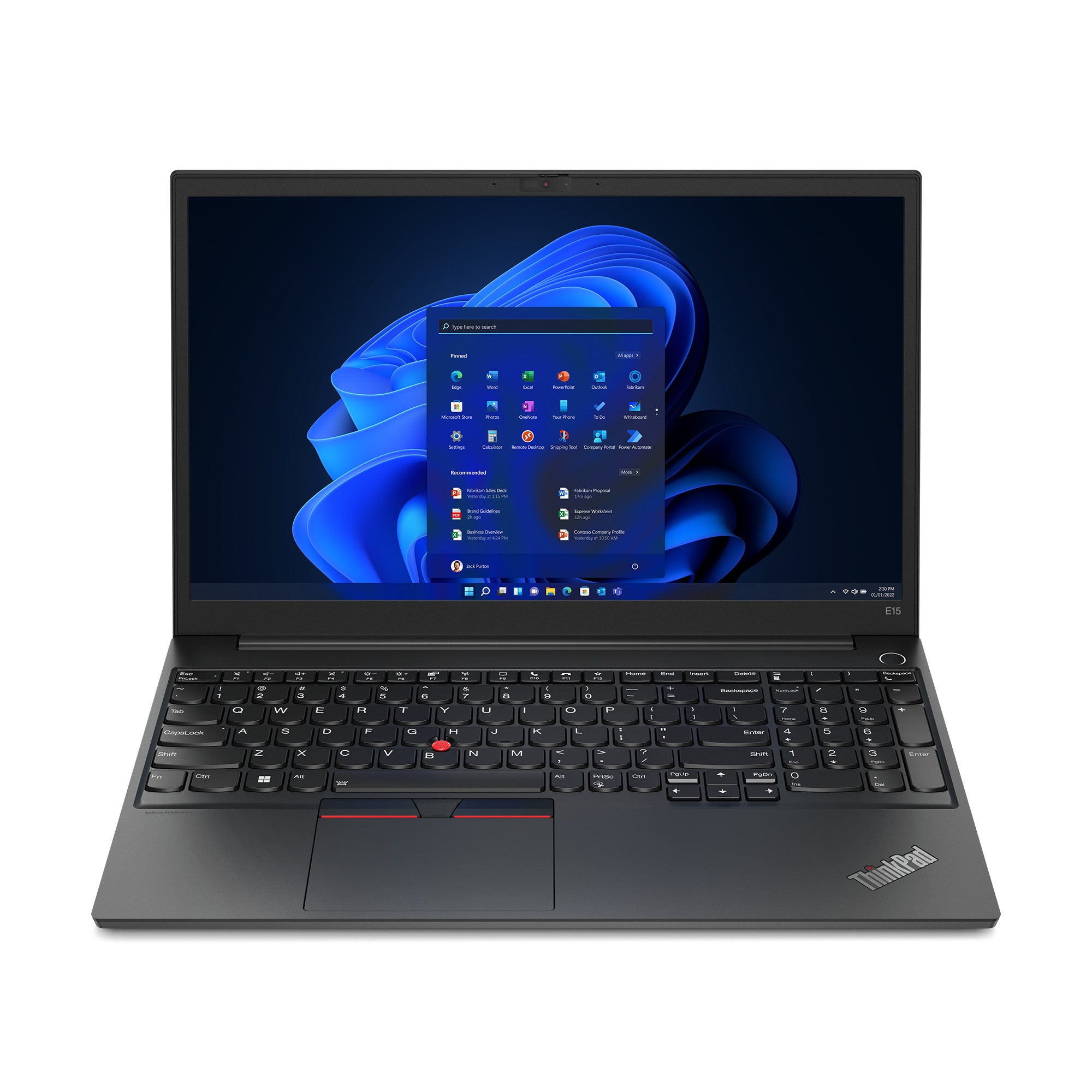 Lenovo ThinkPad E15 Gen 4 (Intel) Intel® Core™ i7 i7-1255U Ordinateur portable 39,6 cm (15.6") Full HD 16 Go DDR4-SDRAM 512 Go SSD Wi-Fi 6 (802.11ax) Windows 11 Pro Allemand Noir 21E60050GE
