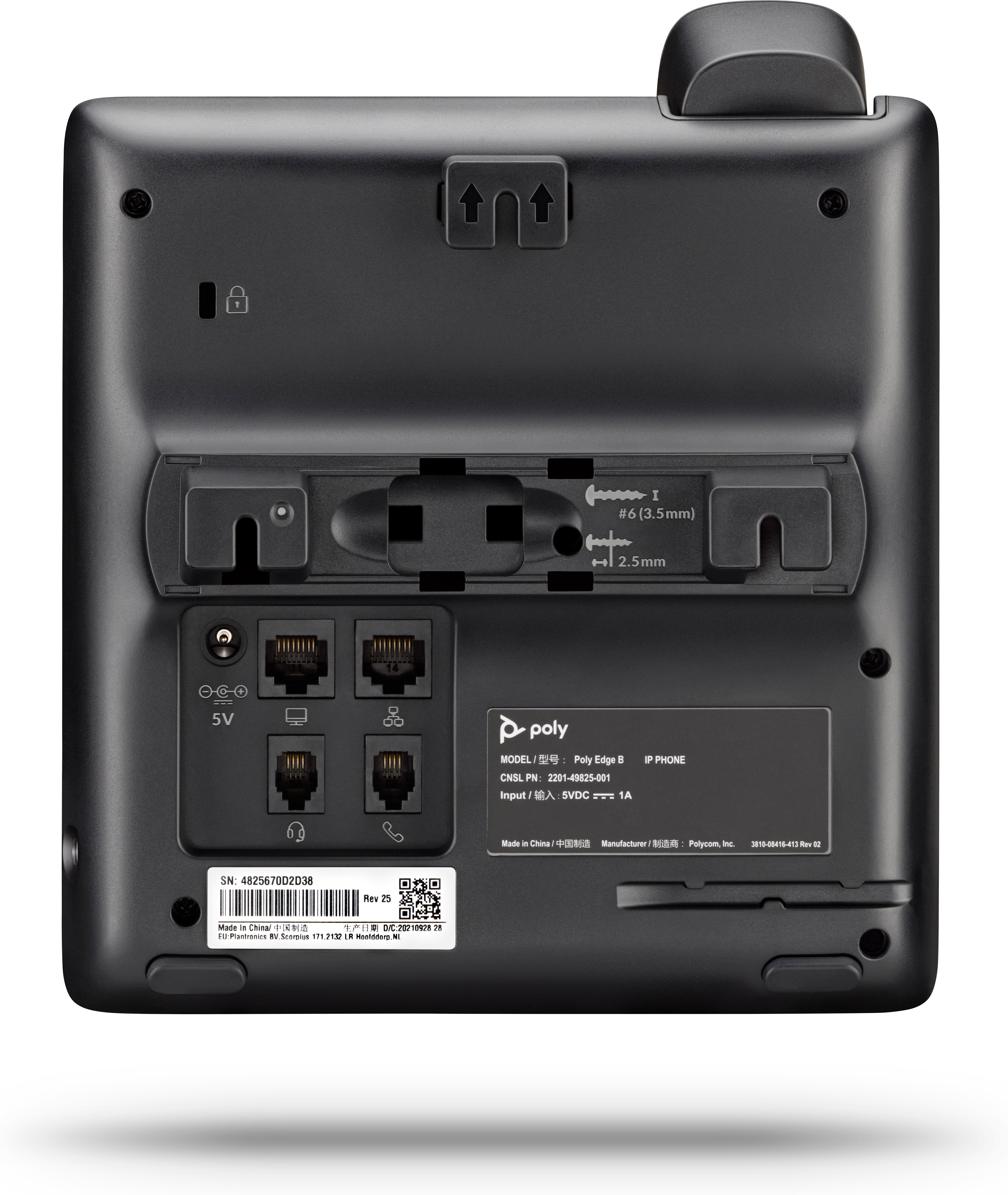 Poly Téléphone IP Edge B20 compatible PoE