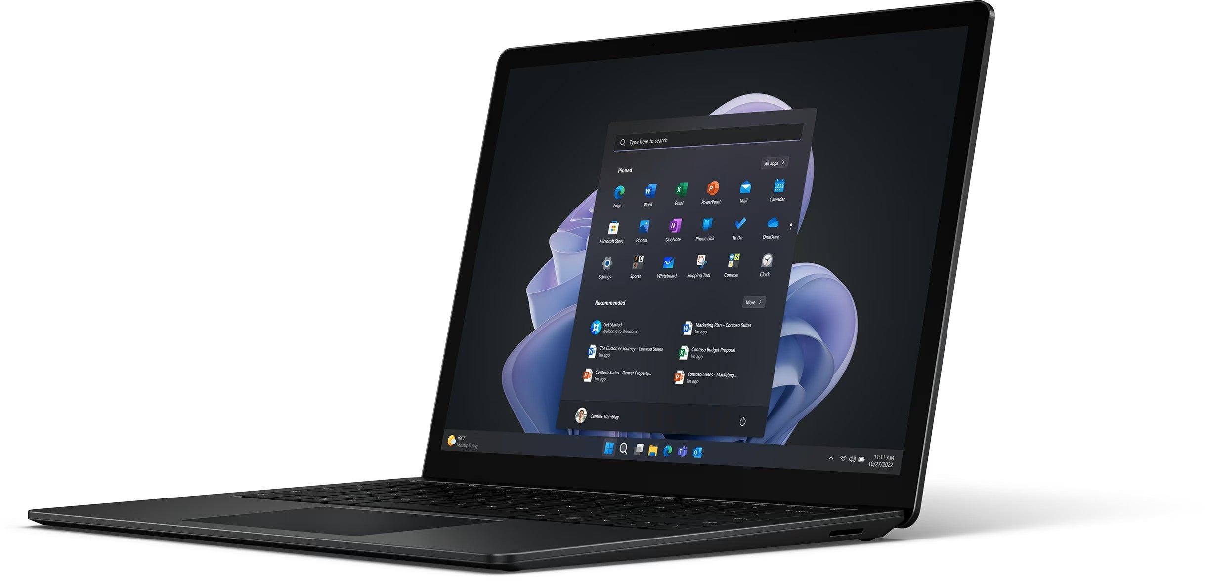 Microsoft Surface Laptop 5 Intel® Core™ i7 i7-1265U Ordinateur portable 34,3 cm (13.5") Écran tactile 32 Go LPDDR5x-SDRAM 1 To SSD Wi-Fi 6 (802.11ax) Windows 11 Pro Noir