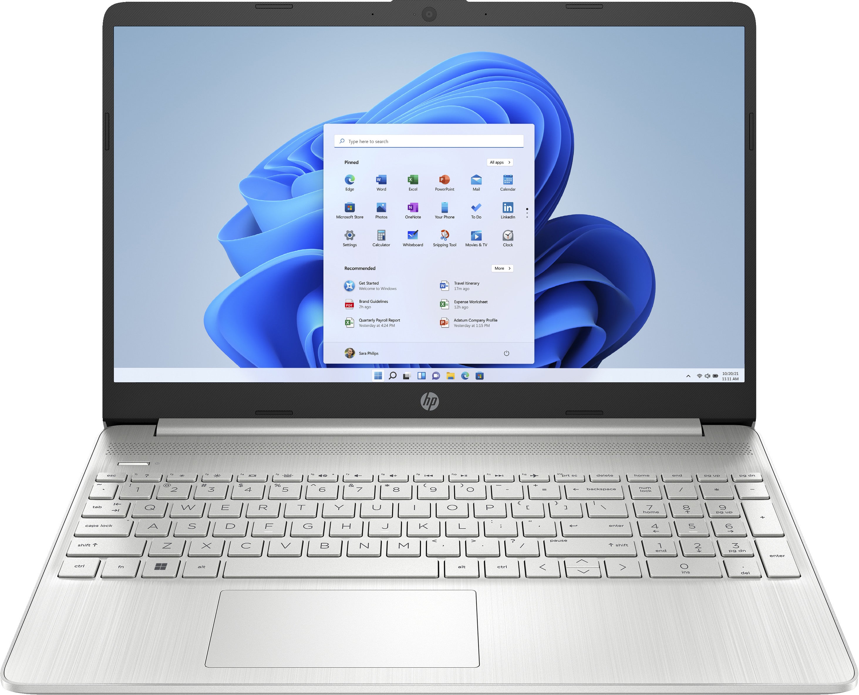 HP Ordinateur portable 15S-FQ5XXX i3-1215U 8 Go 480 Go SSD W11H AZERTY 8Q4K0EA#ABF
