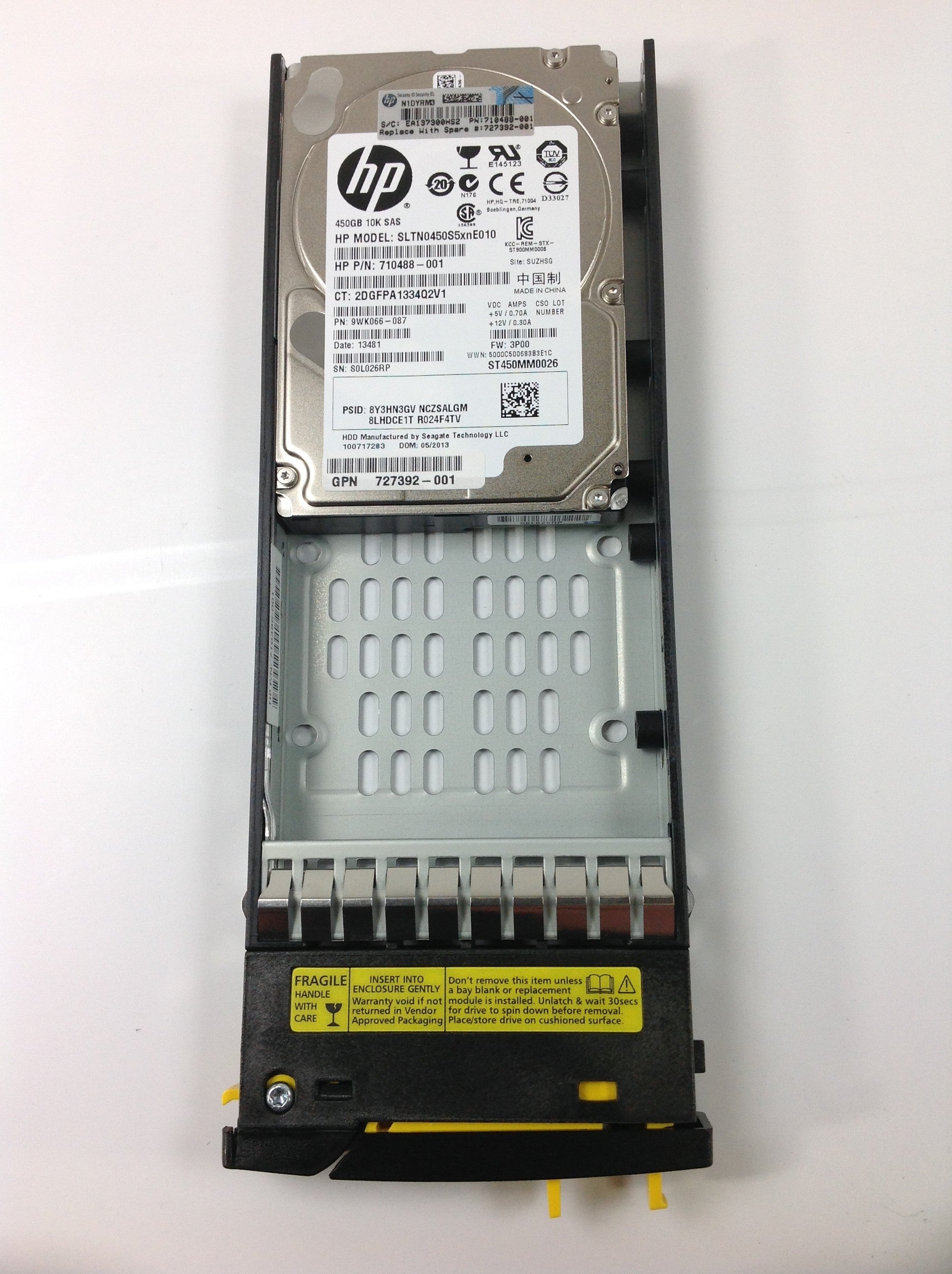 HP Fixed Disk SS7000 450 GB 10K SFF-Encryption SAS-S 727392-001