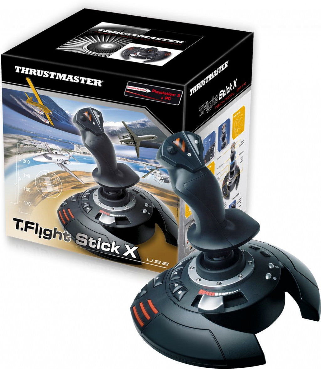 Thrustmaster T.Flight Stick X Noir, Rouge, Argent USB Joystick Analogique PC, Playstation 3